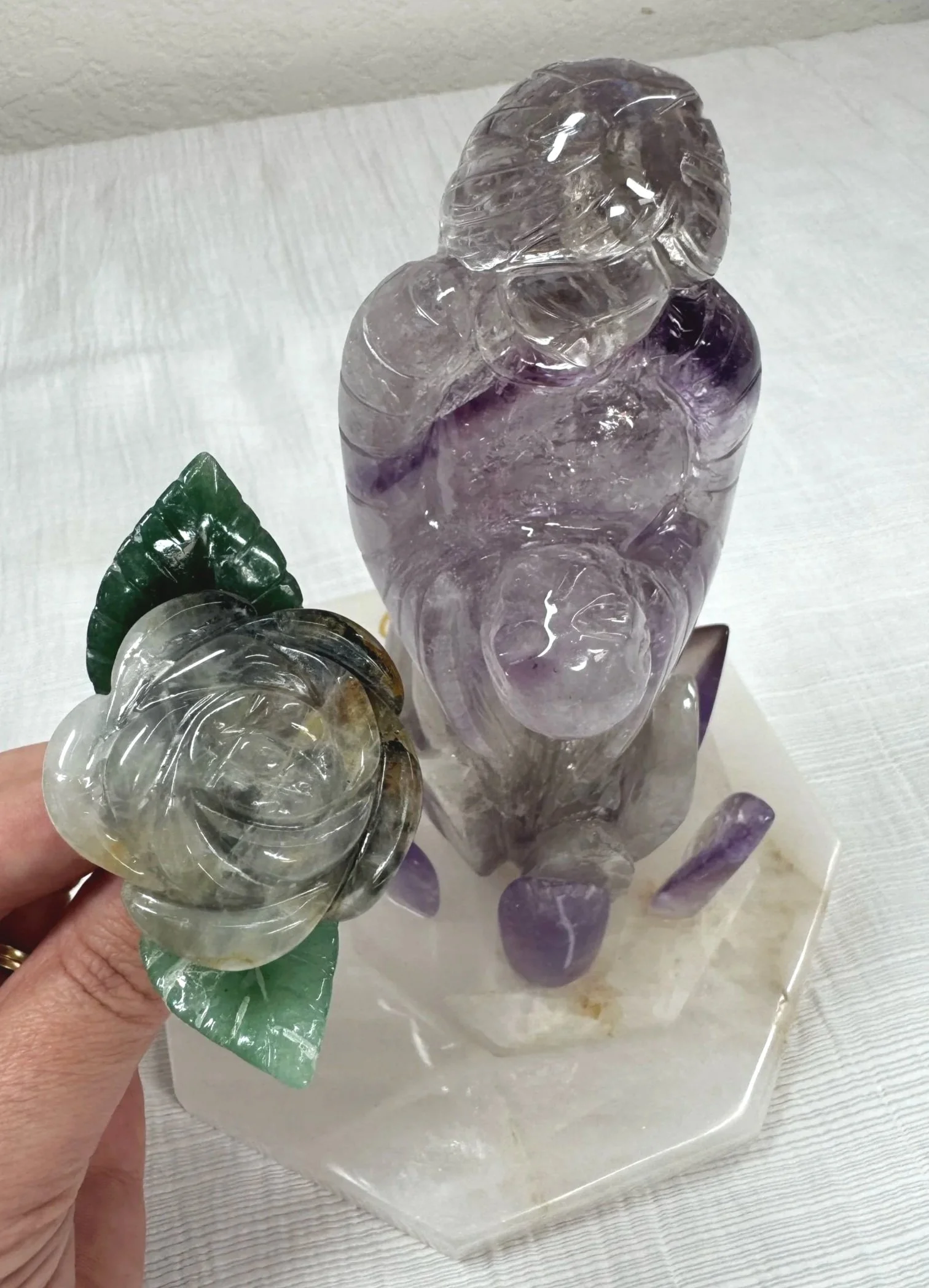 Leandro de Souza Phantom Amethyst Mary Sacred Purple Flame Sculpture
