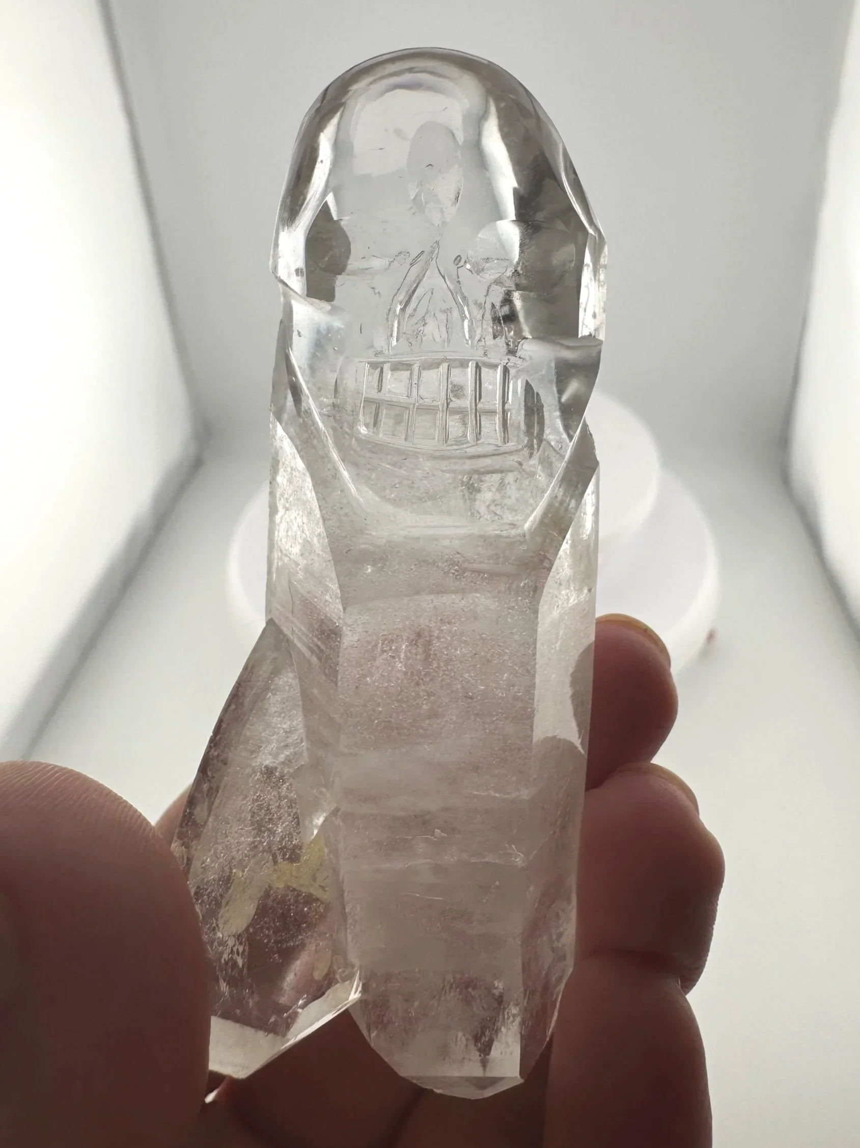 Leandro de Souza Cathedral Quartz Shaman Skull Wand