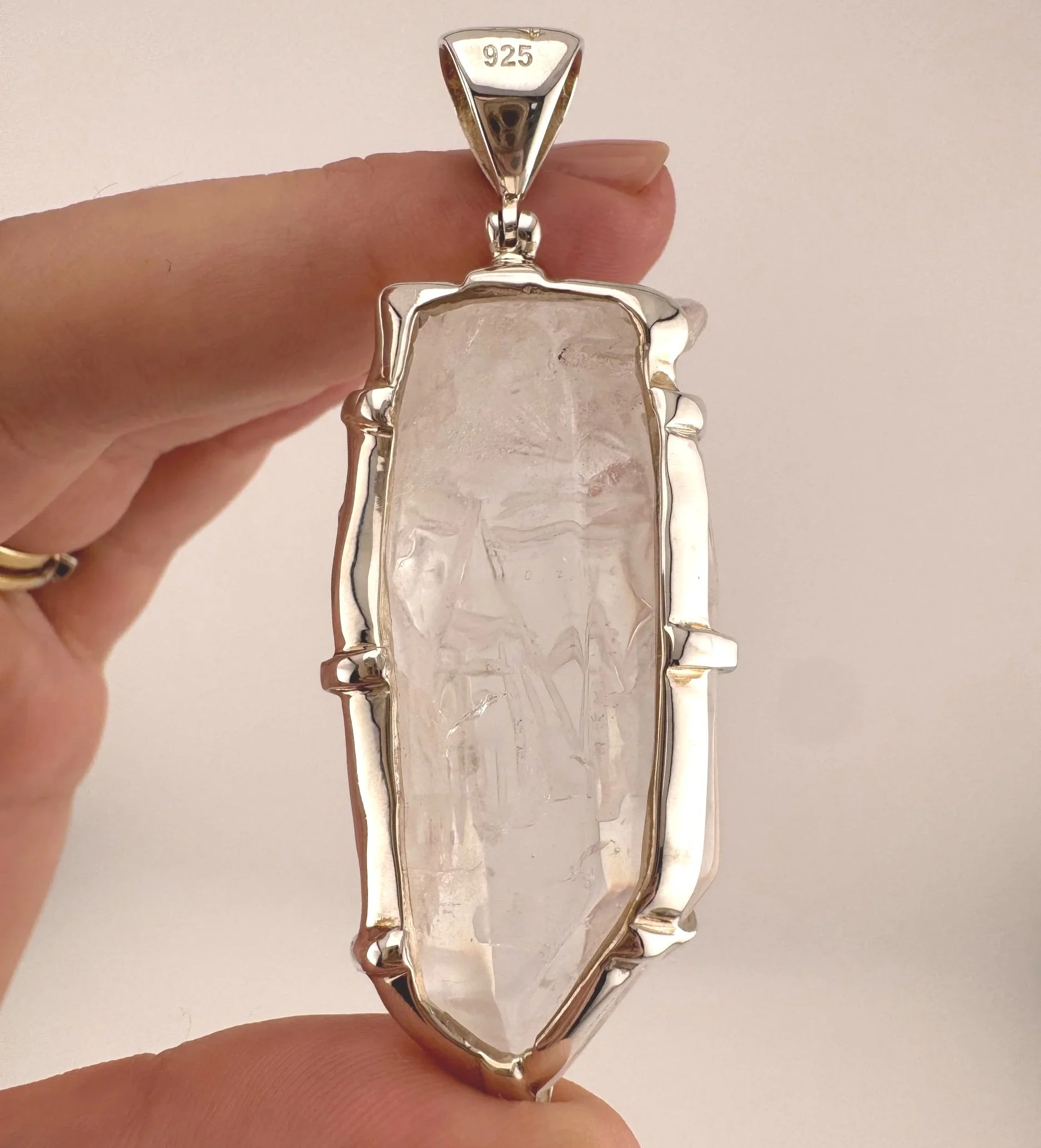 Leandro de Souza Cathedral Quartz Jesus Pendant