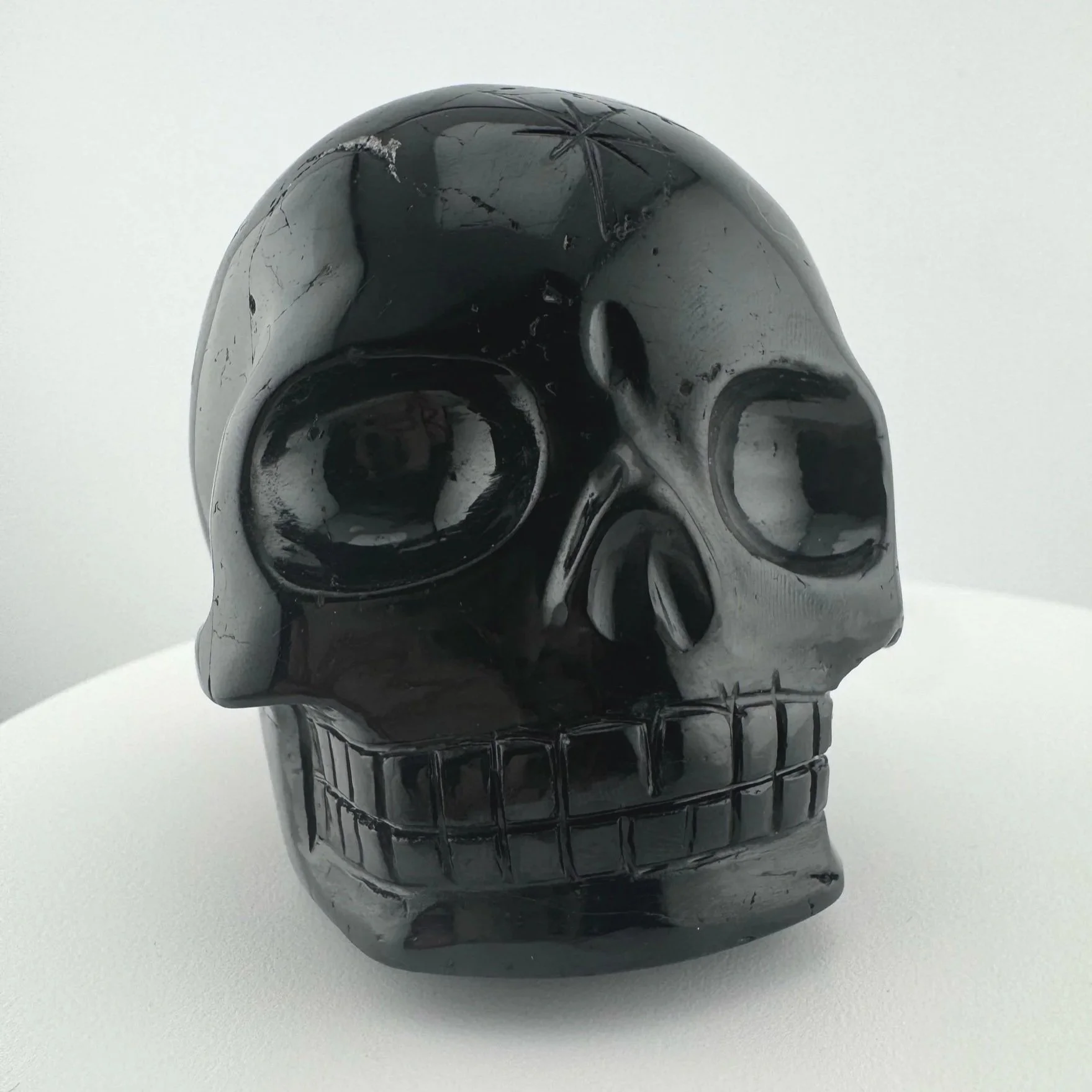 Leandro de Souza Black Tourmaline Skull