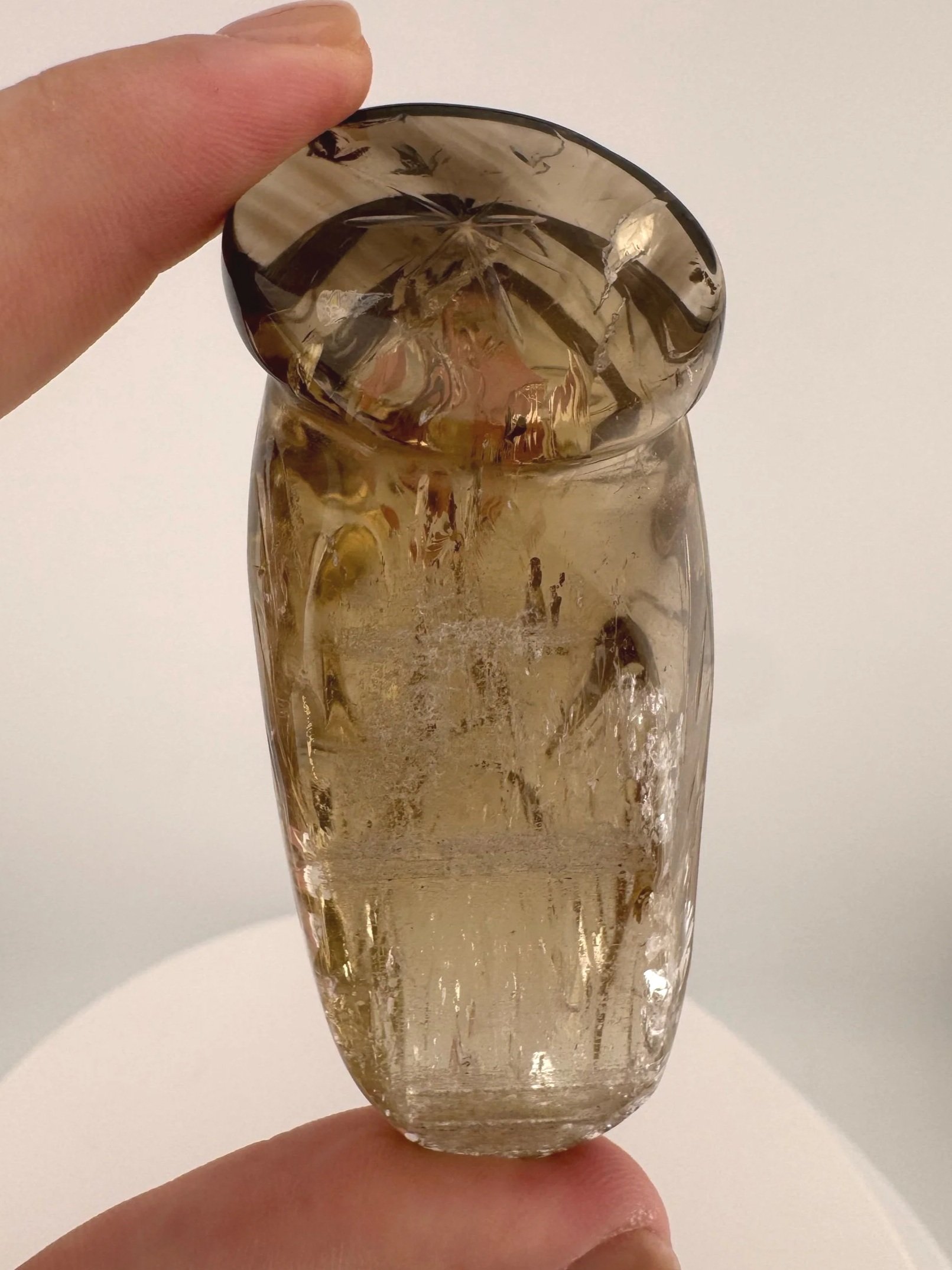 Leandro de Souza Smoky Citrine Jesus Carving