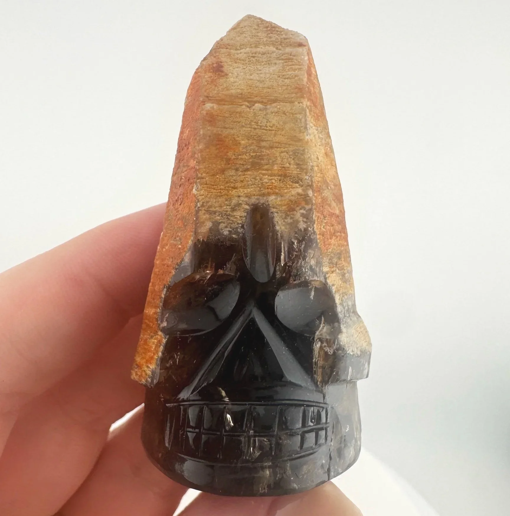 Igor de Souza Morion Tangerine Quartz Shaman Skull