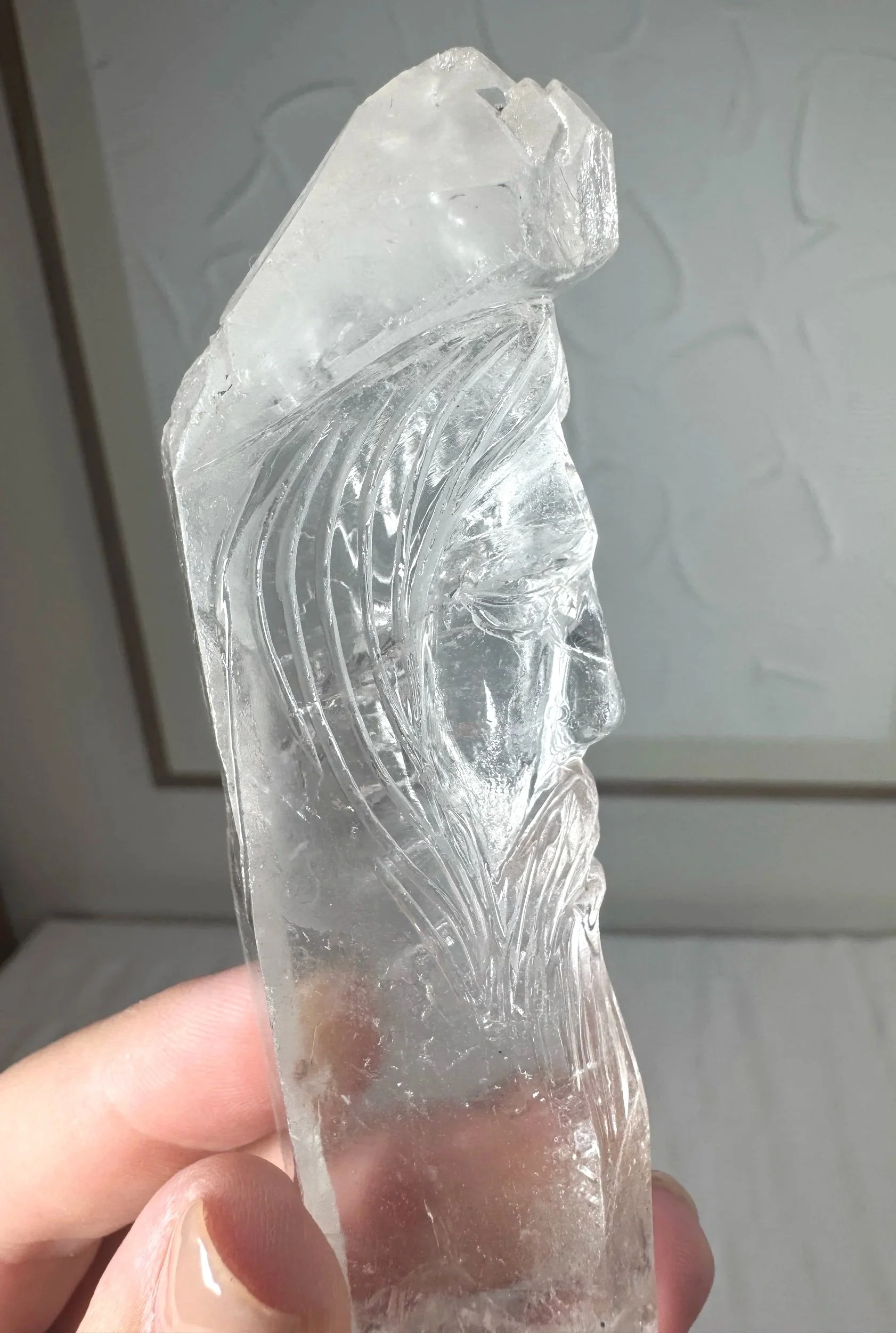 Leandro de Souza Cathedral Quartz Jesus Wand