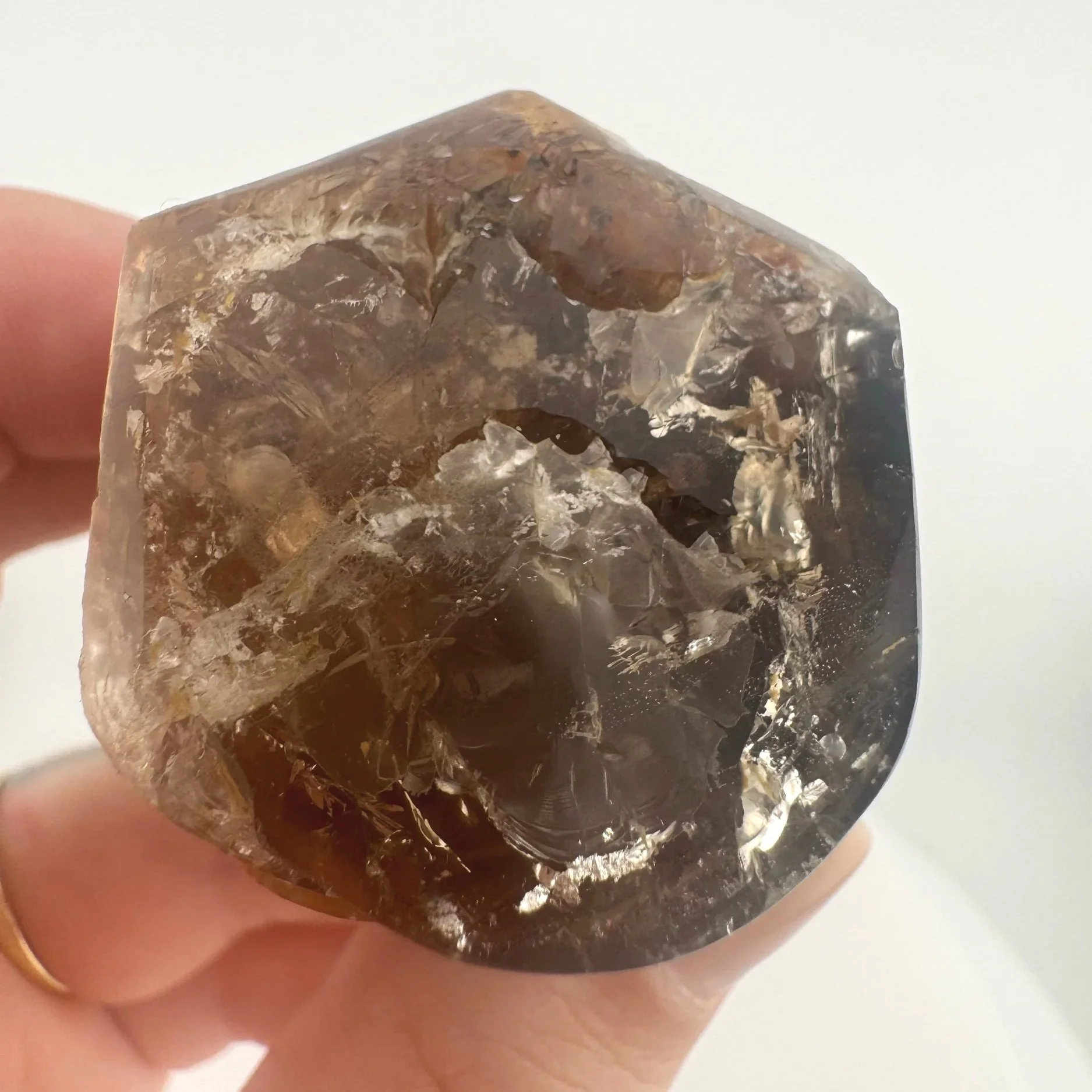 Igor de Souza Morion Tangerine Quartz Shaman Skull