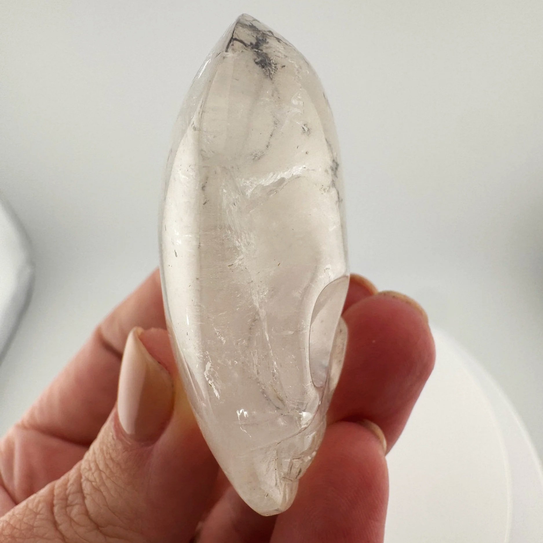 Leandro de Souza Chalcedony in Quartz Magical Child Palm Skull