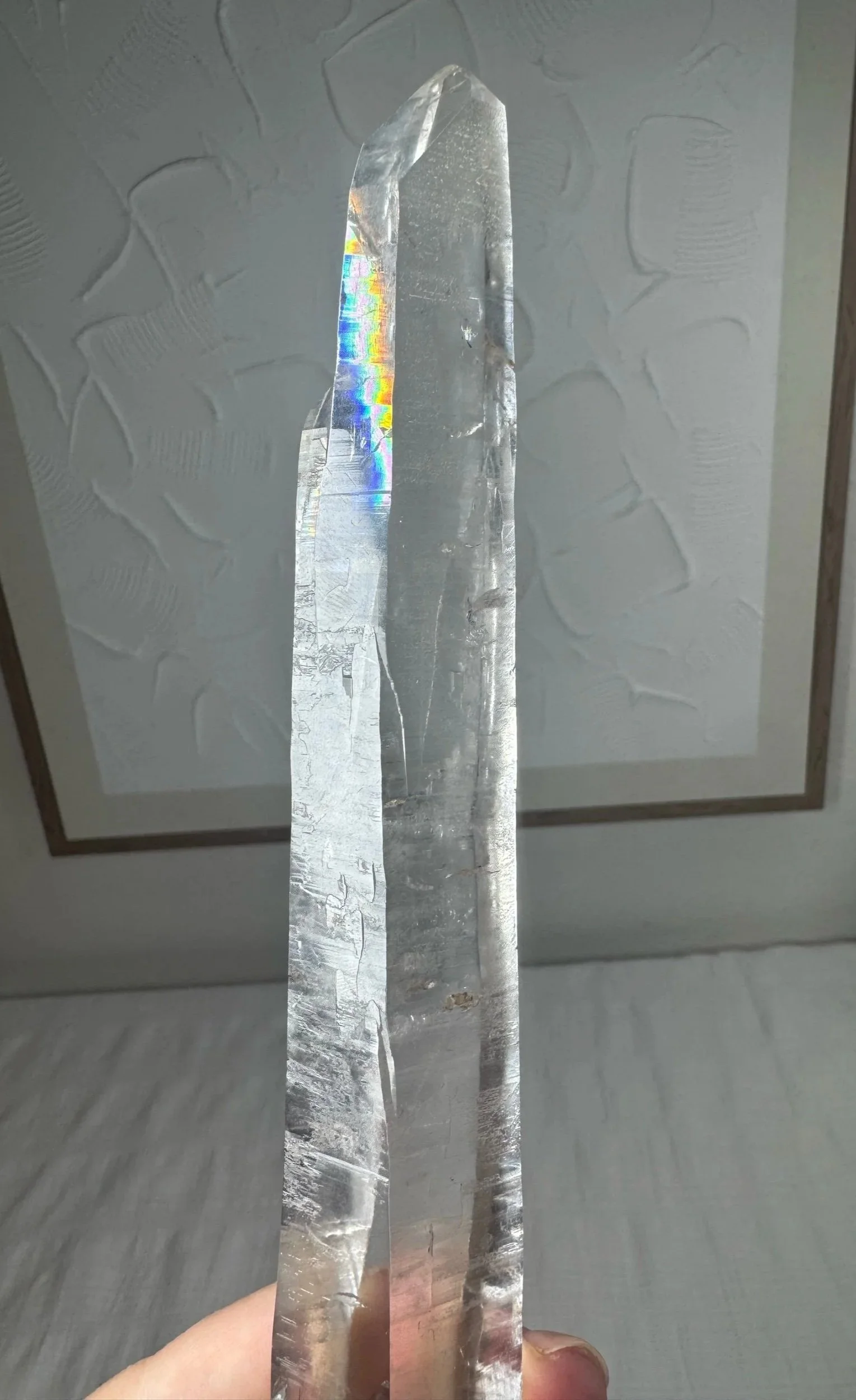 Leandro de Souza Cathedral Quartz Mother Mary Wand
