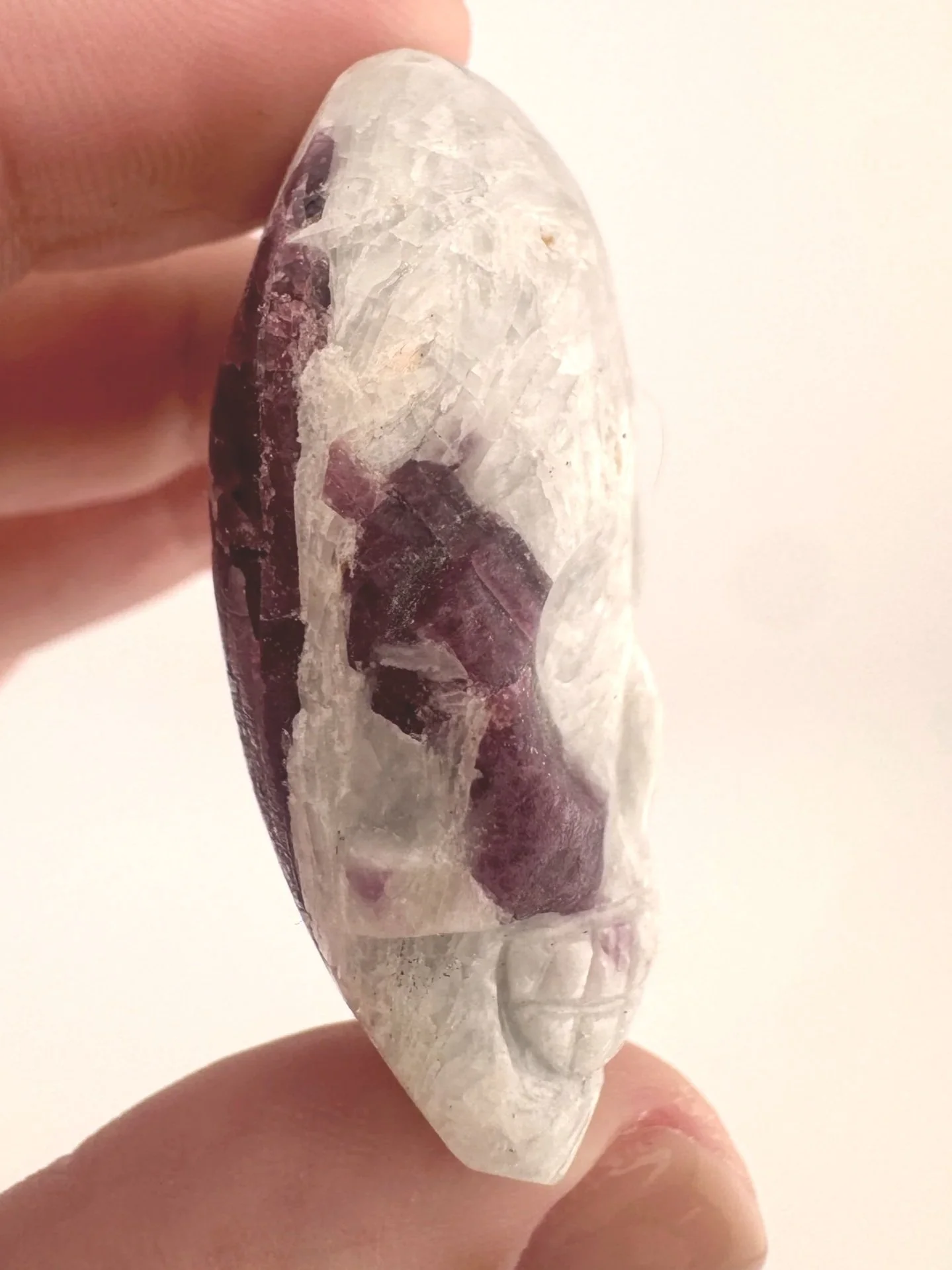 Leandro de Souza Paraiba Tourmaline in Feldspar Palm Skull