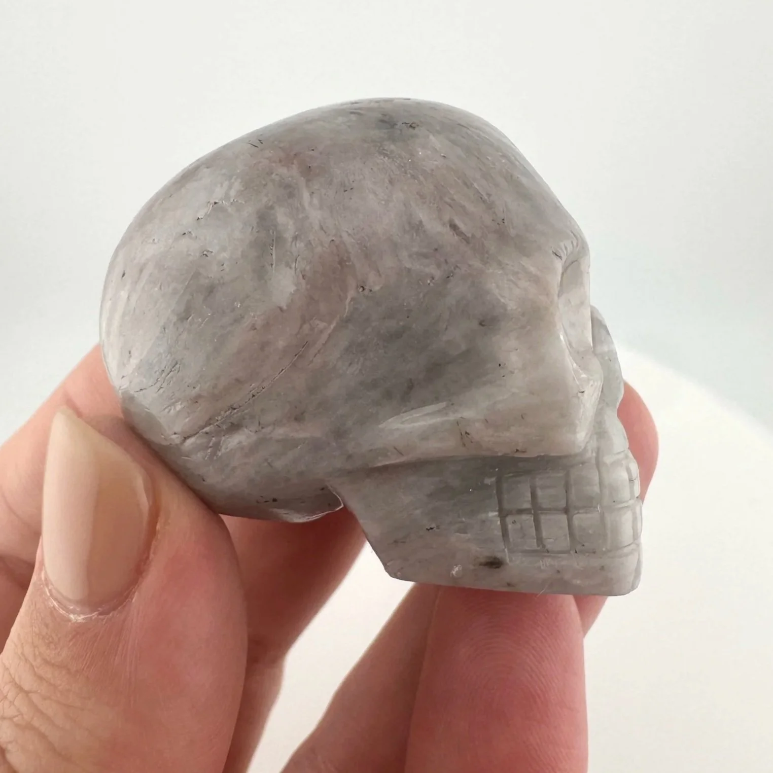 Leandro de Souza Feldspar and Lepidolite Skull