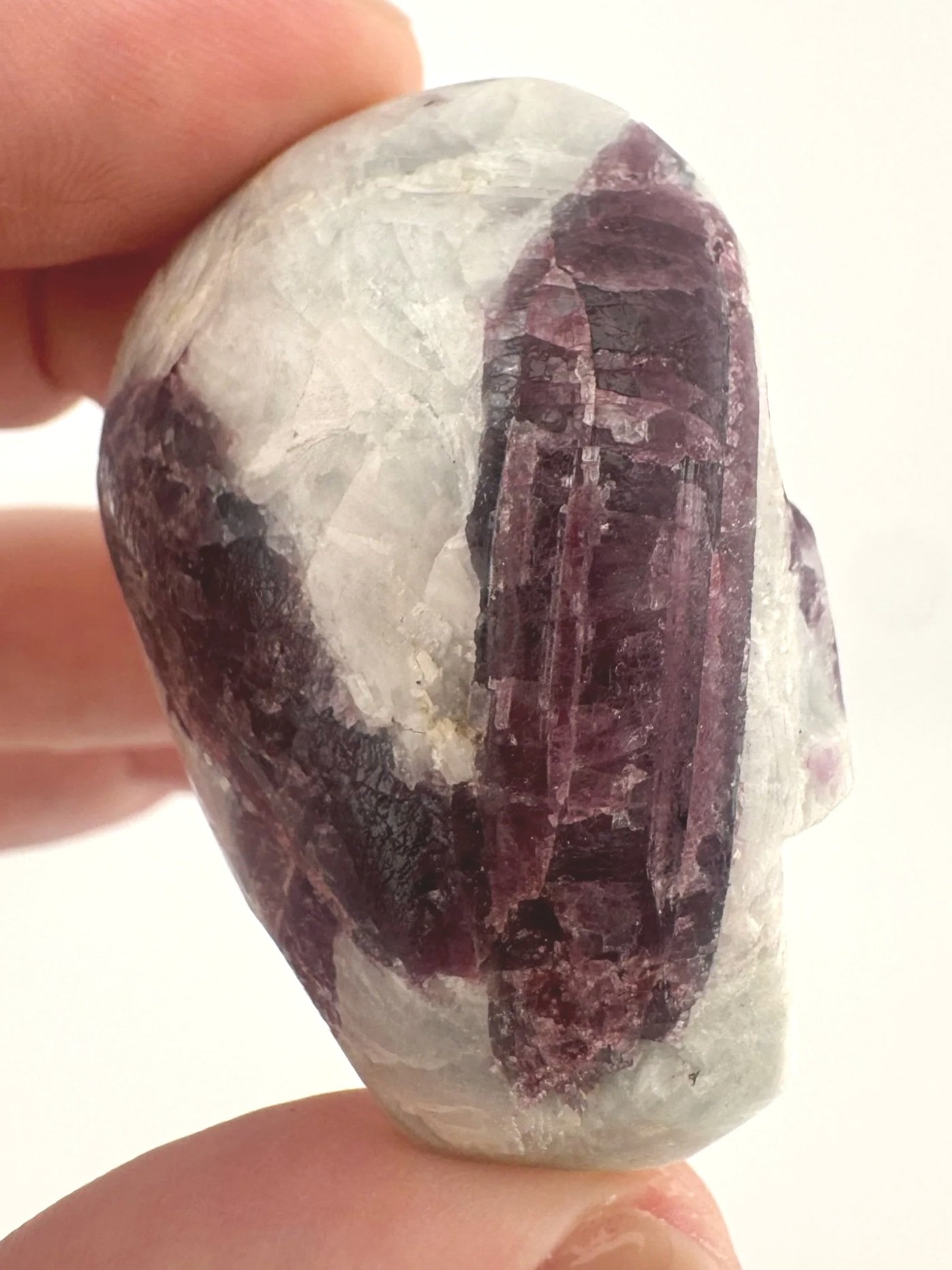 Leandro de Souza Paraiba Tourmaline in Feldspar Palm Skull