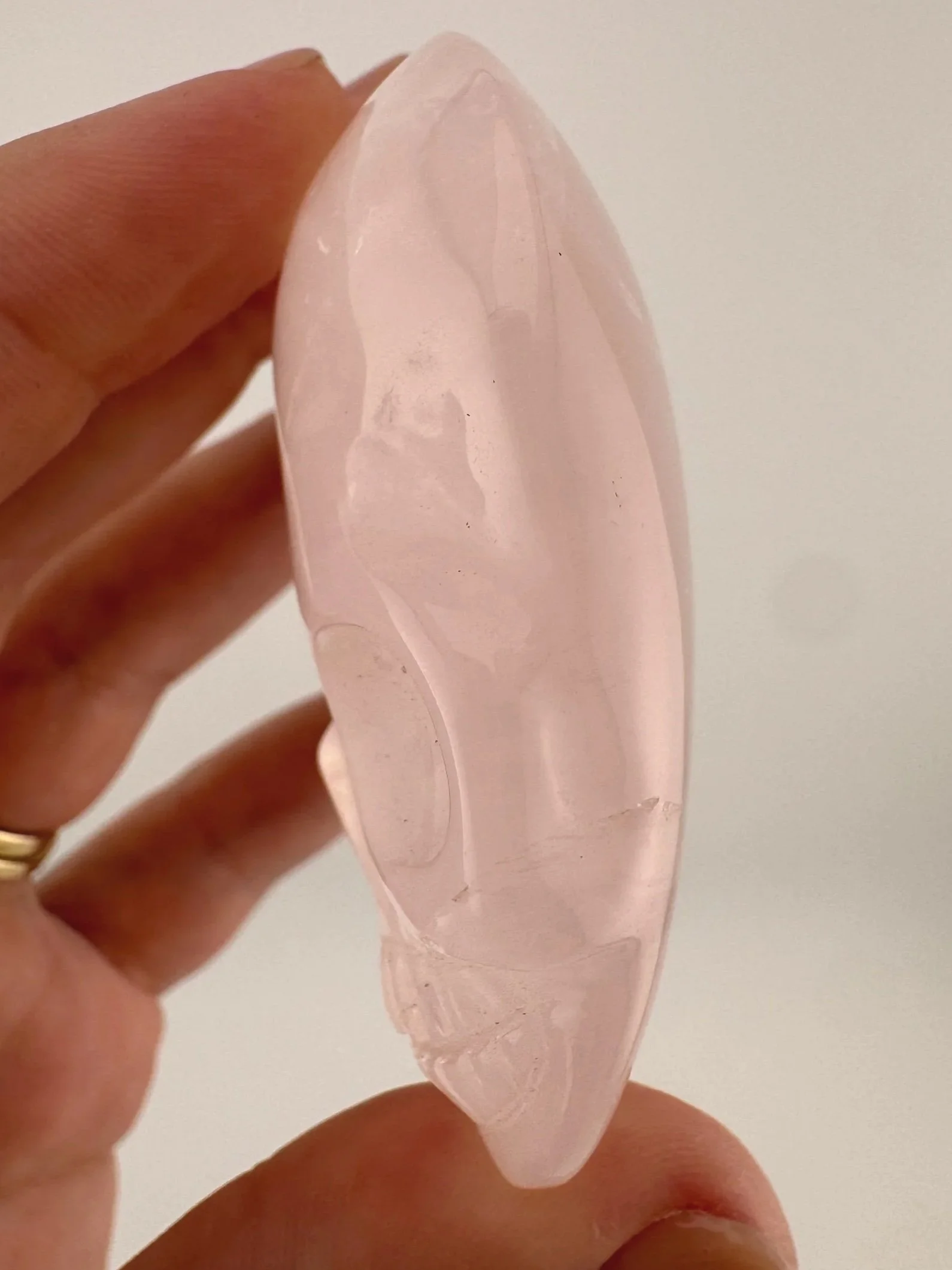 Leandro de Souza Rose Quartz Palm Skull