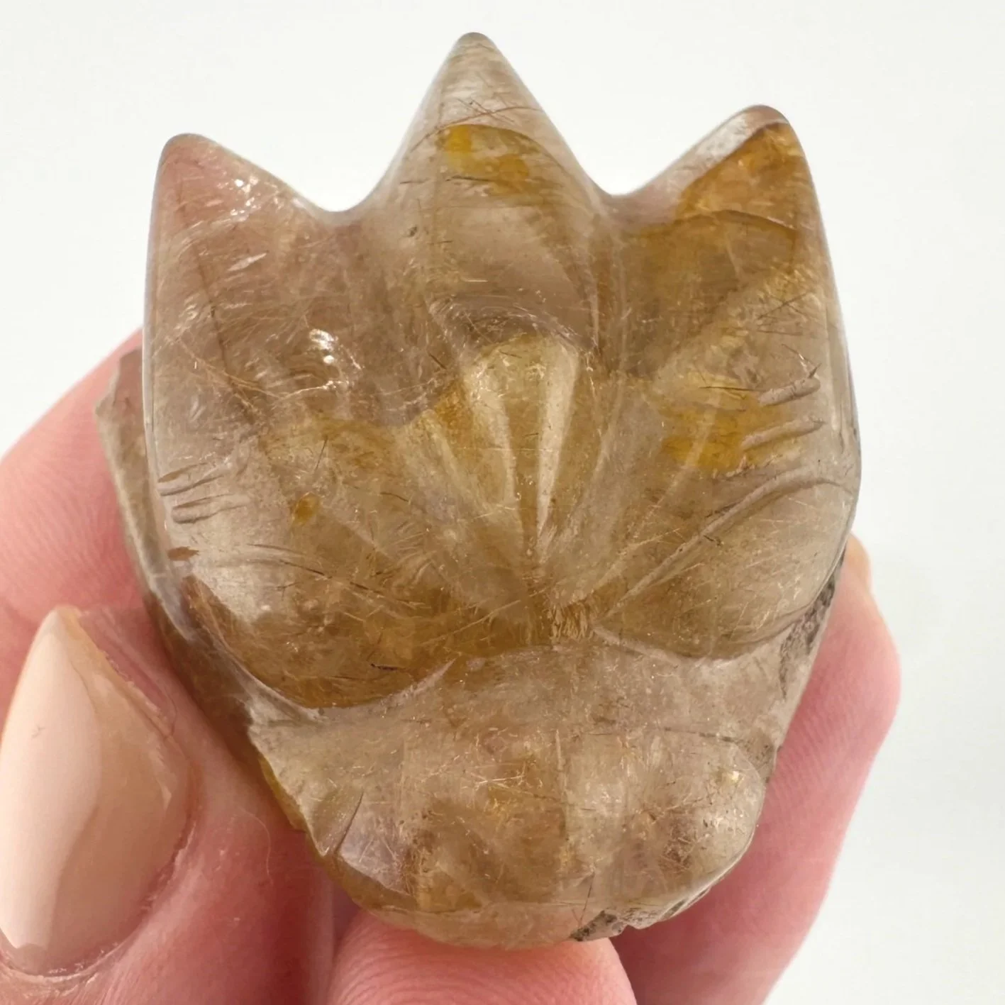 Leandro de Souza Rutilated Quartz Dragon Skull
