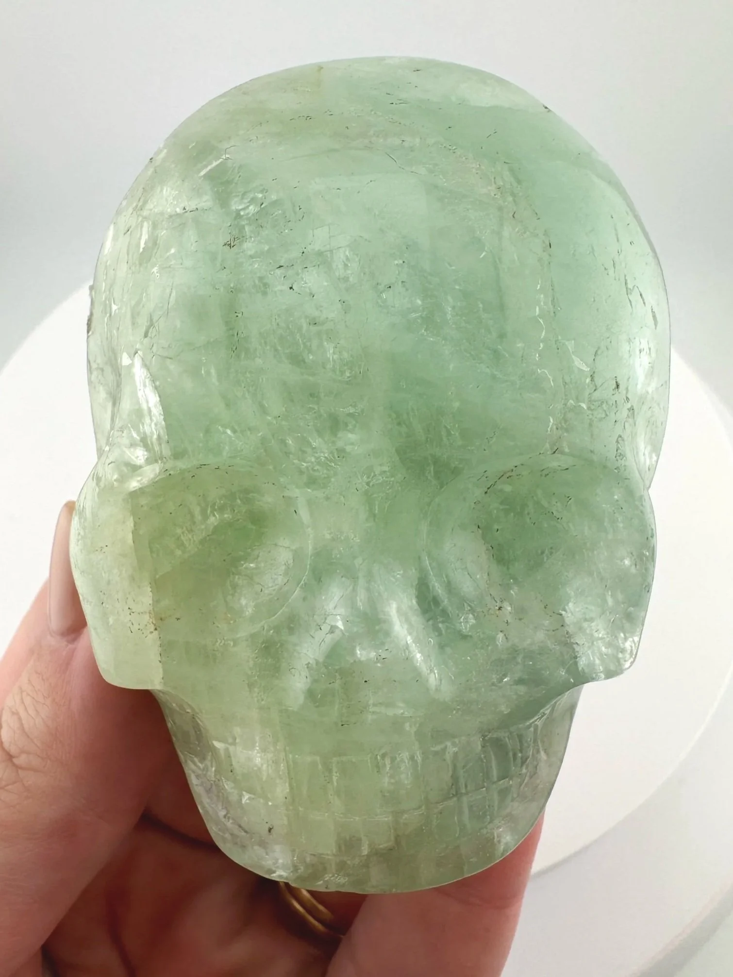 Leandro de Souza Aquamarine with Heliodor Magical Child Palm Skull