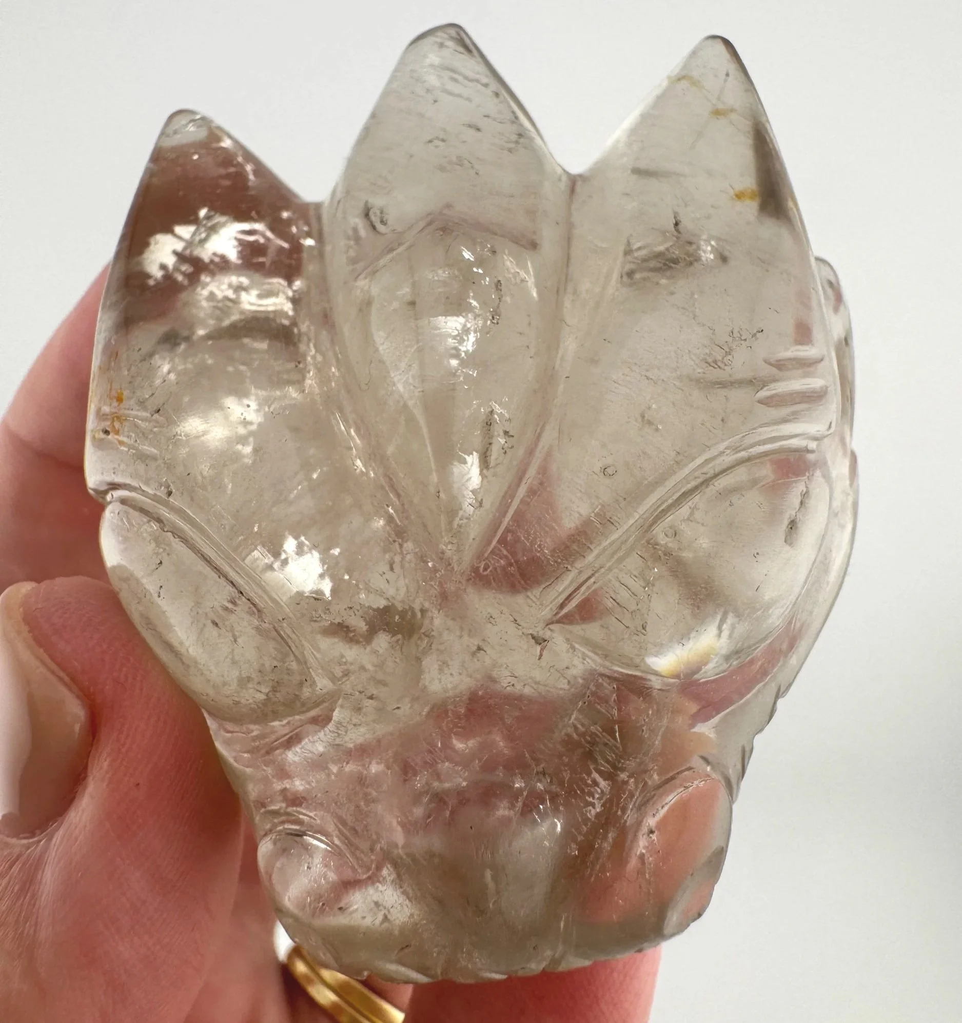 Leandro de Souza Smoky Rutilated Quartz Dragon Skull
