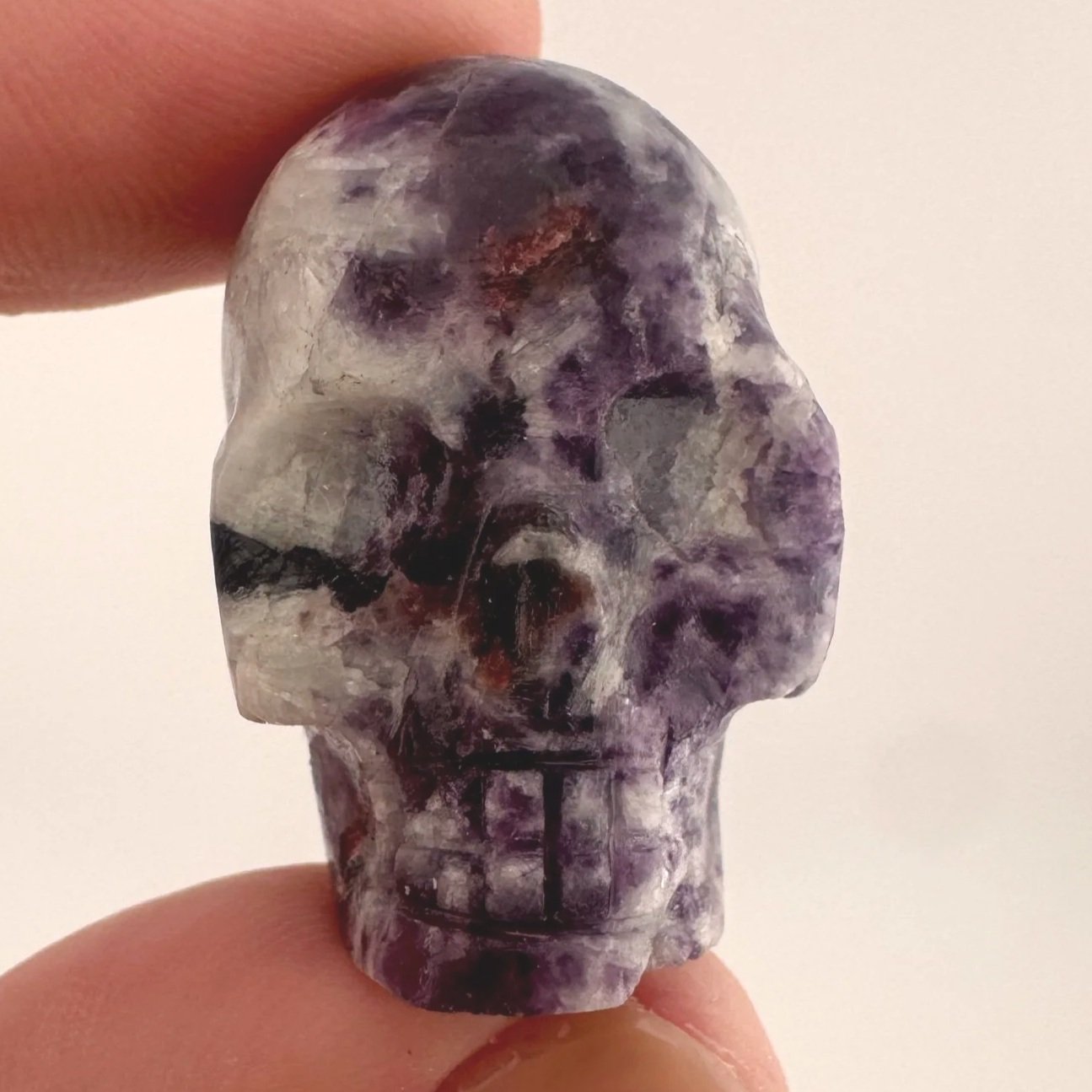 Leandro de Souza Lepidolite in Feldspar Shaman Skull