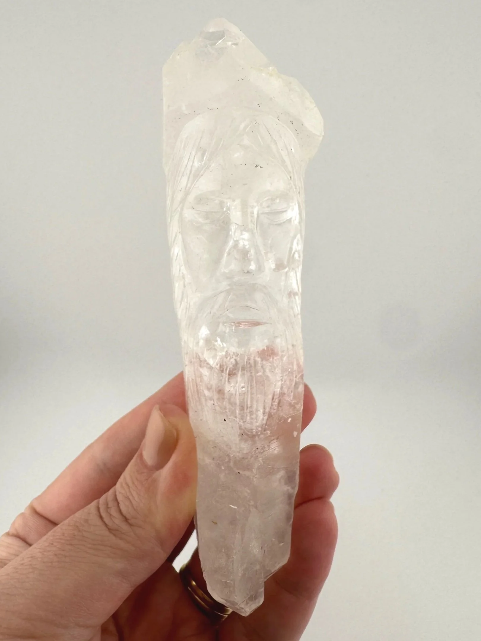 Leandro de Souza Cathedral Quartz Jesus Wand
