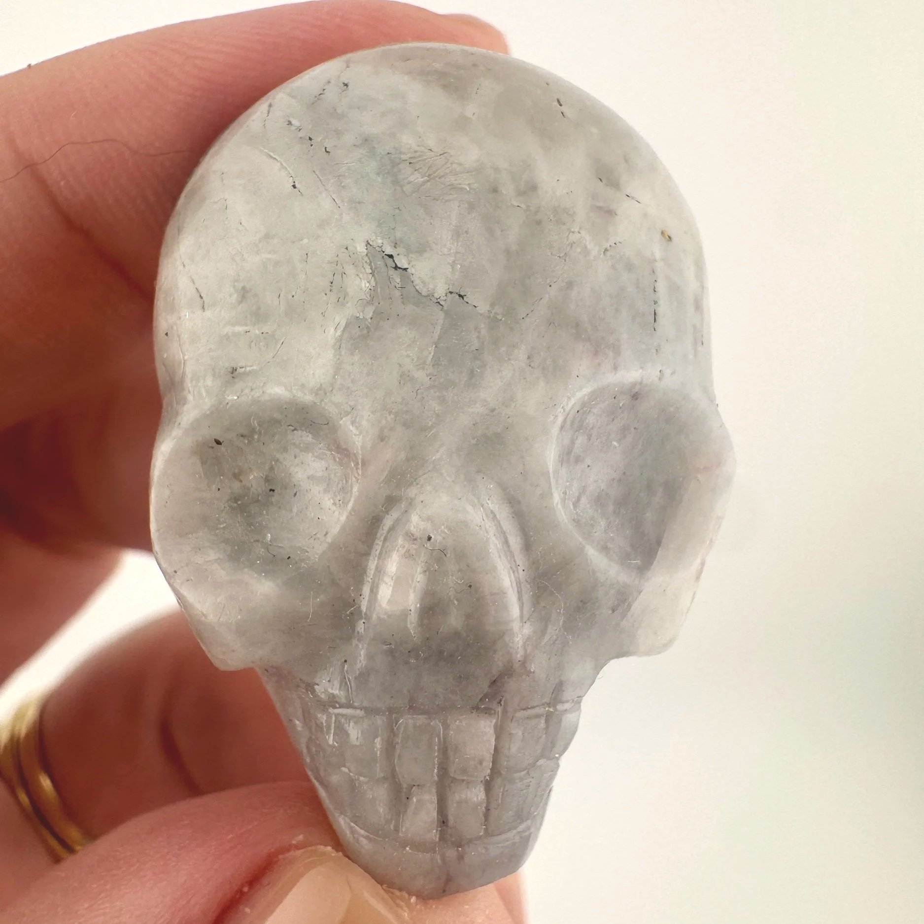 Leandro de Souza Paraiba Tourmaline in Feldspar Palm Skull