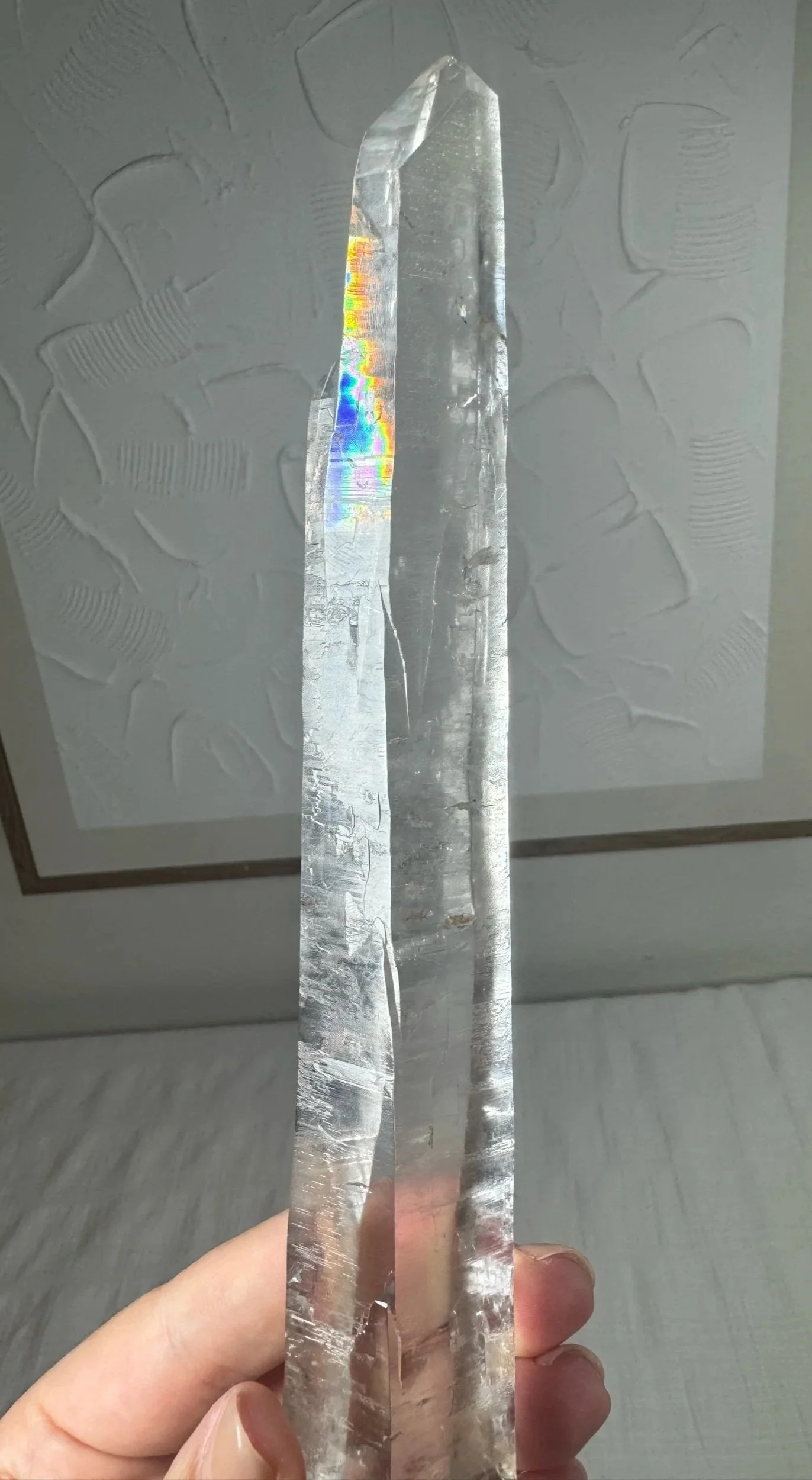 Leandro de Souza Cathedral Quartz Mother Mary Wand