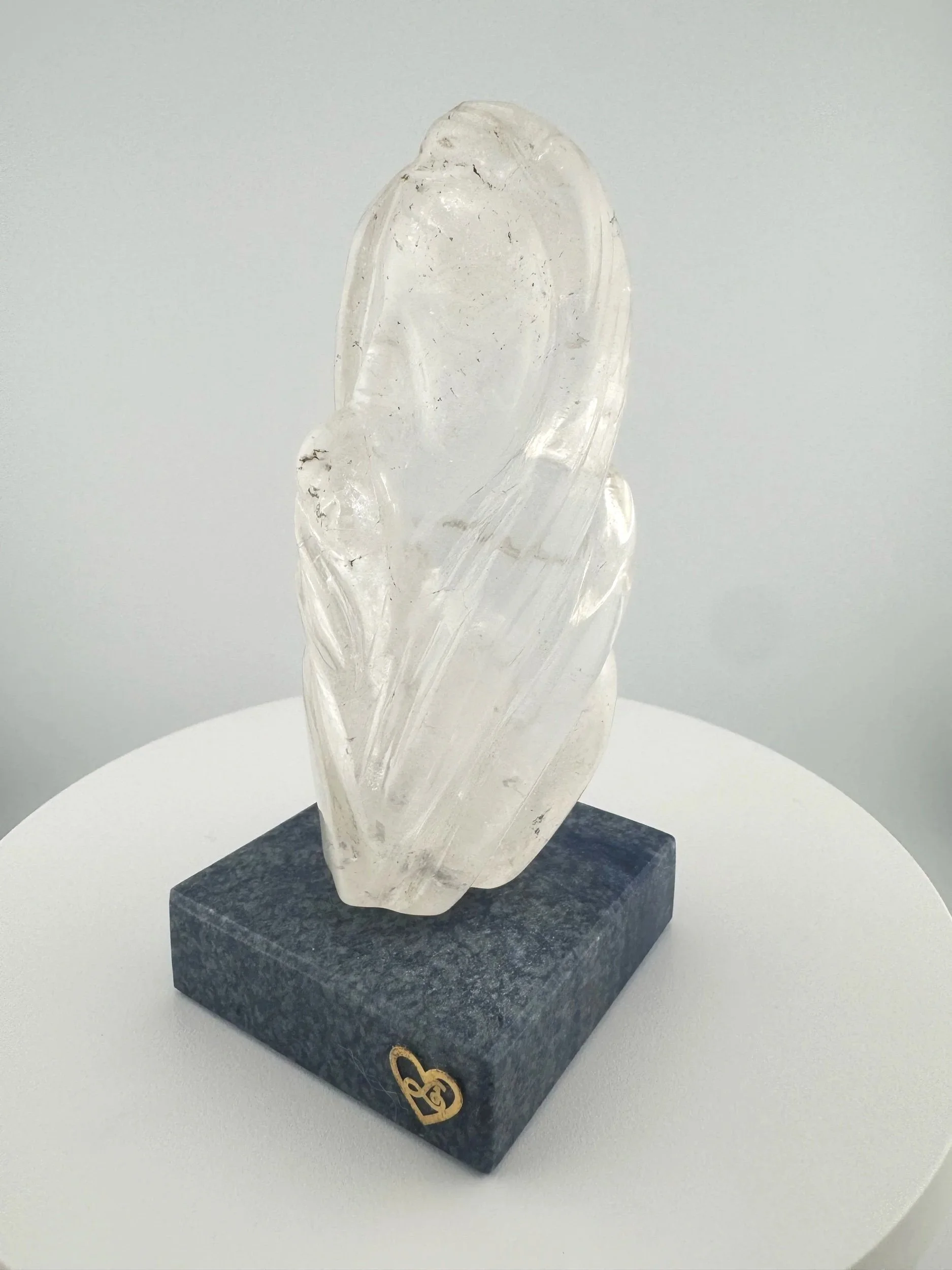 Leandro de Souza Mother Mary Abstract Cathedral Quartz Statue
