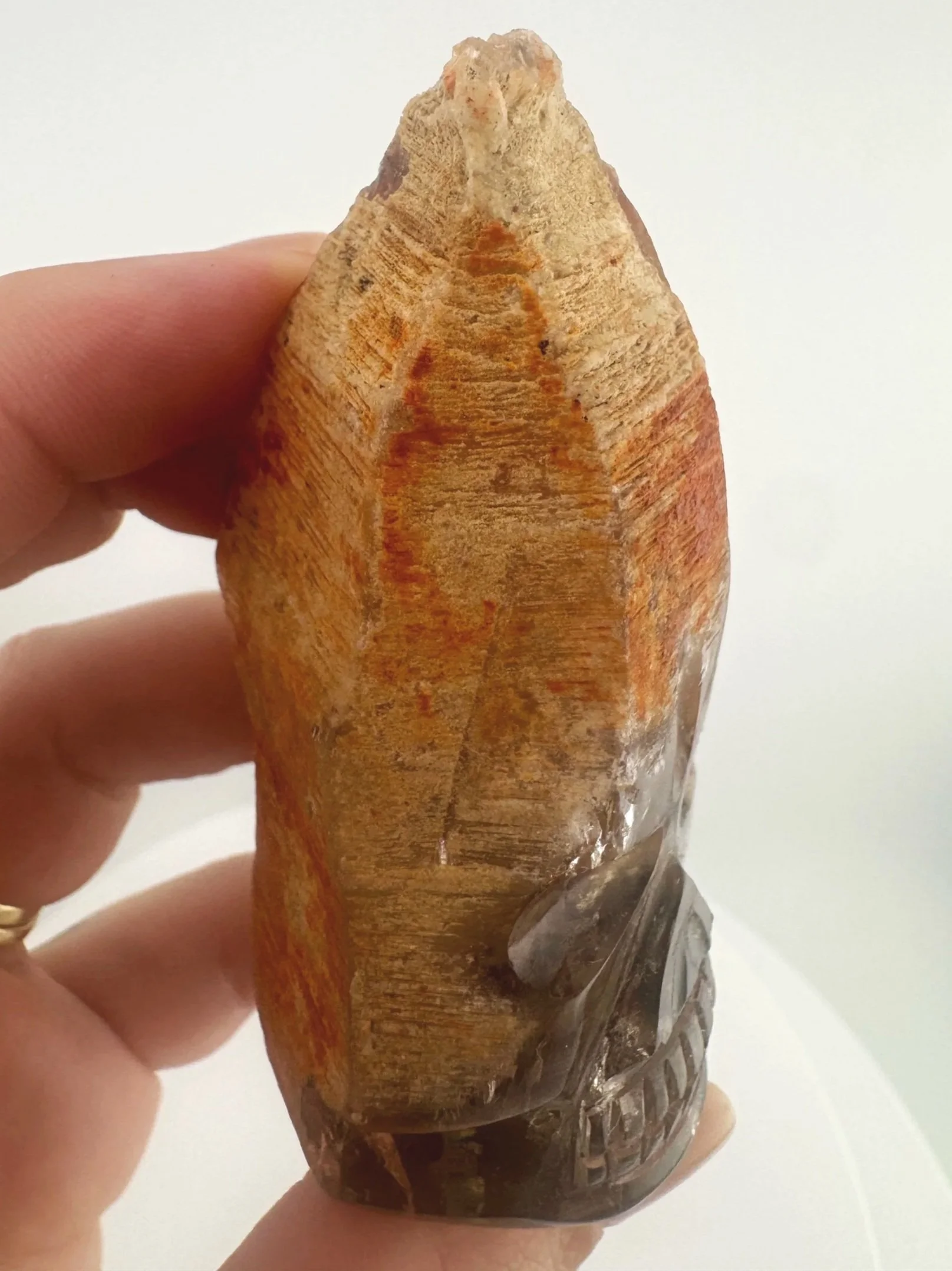 Igor de Souza Morion Tangerine Quartz Shaman Skull