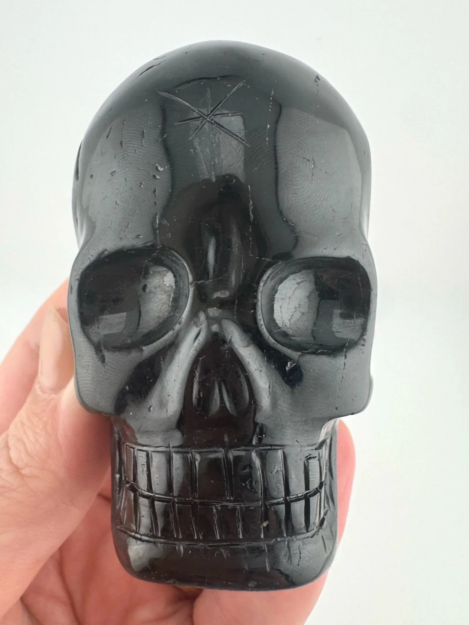 Leandro de Souza Black Tourmaline Shaman Twin Flame Skull
