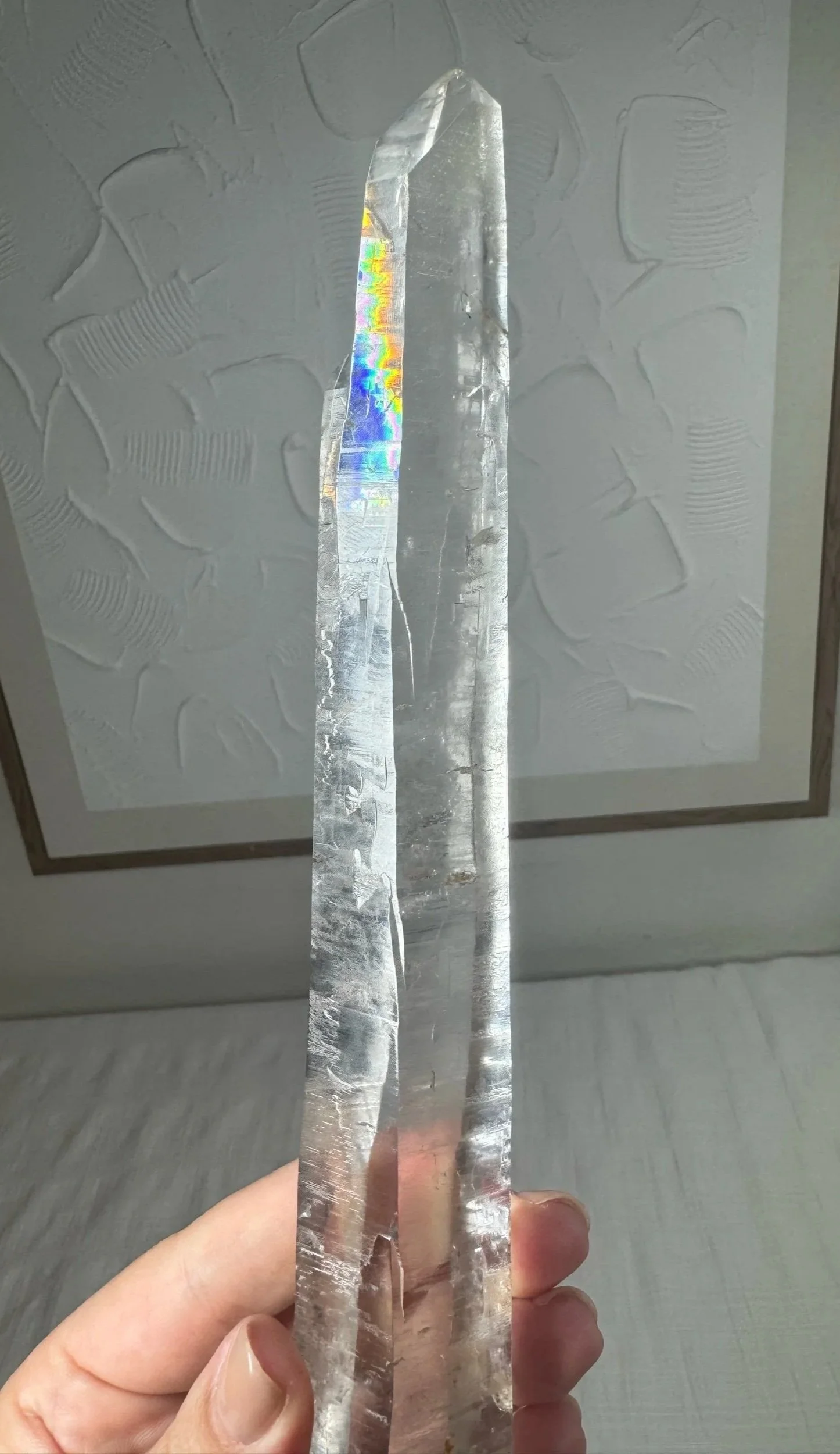 Leandro de Souza Cathedral Quartz Mother Mary Wand