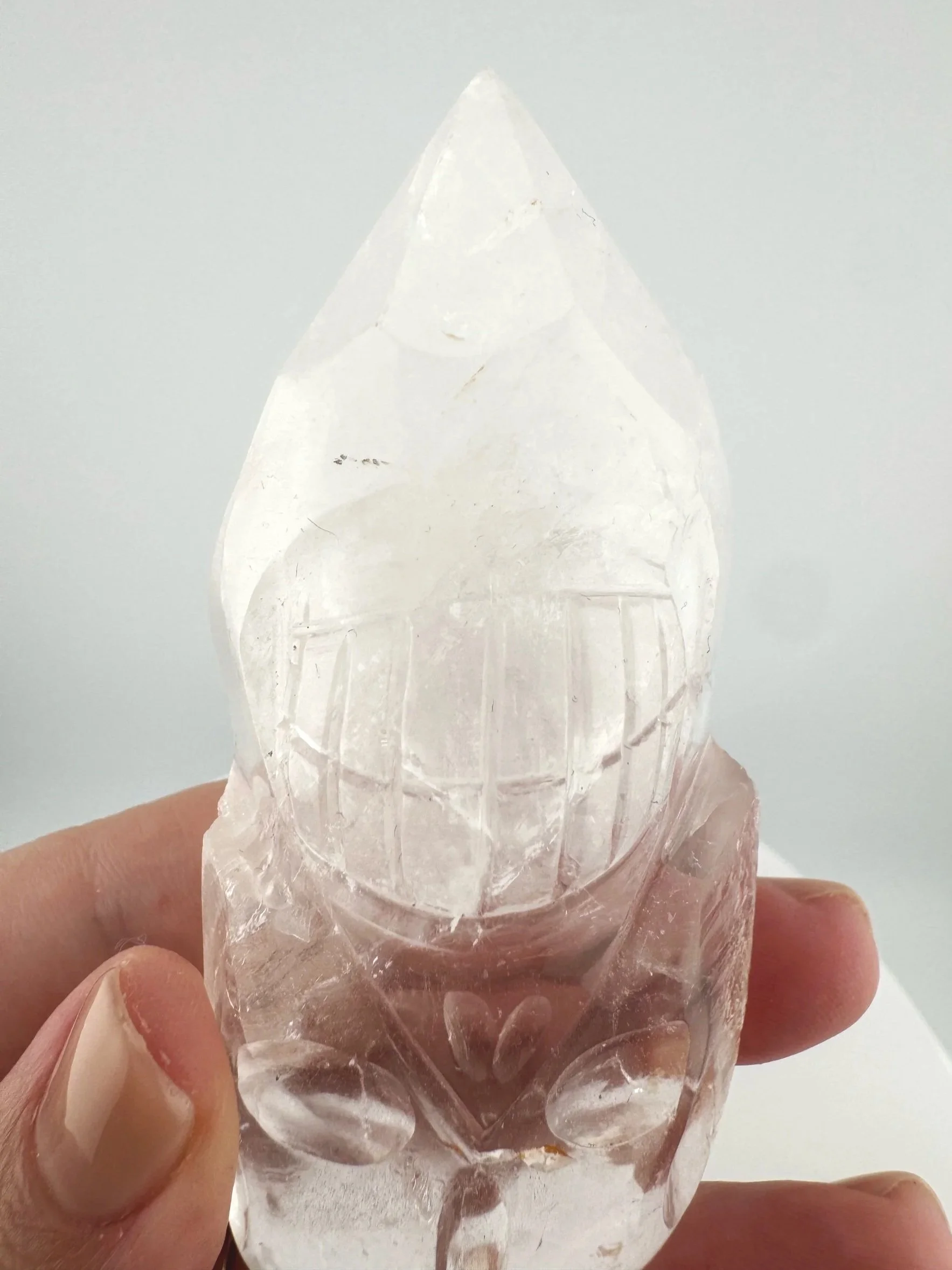 Leandro de Souza Cathedral Quartz Shaman Skull Wand