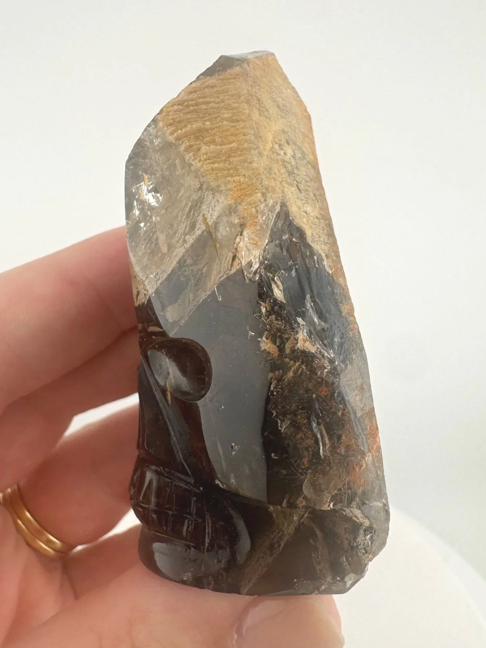 Igor de Souza Morion Tangerine Quartz Shaman Skull