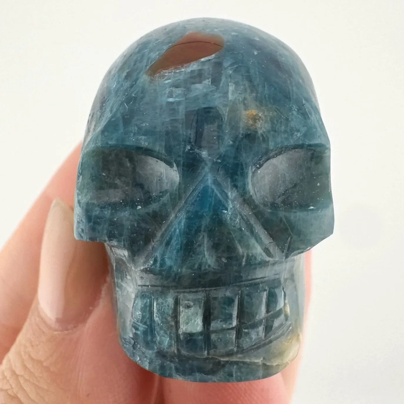 Igor de Souza Blue Apatite Shaman Skull