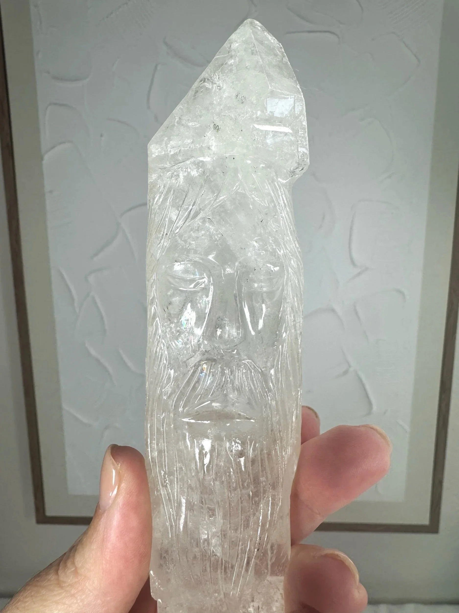 Leandro de Souza Cathedral Quartz Jesus Wand