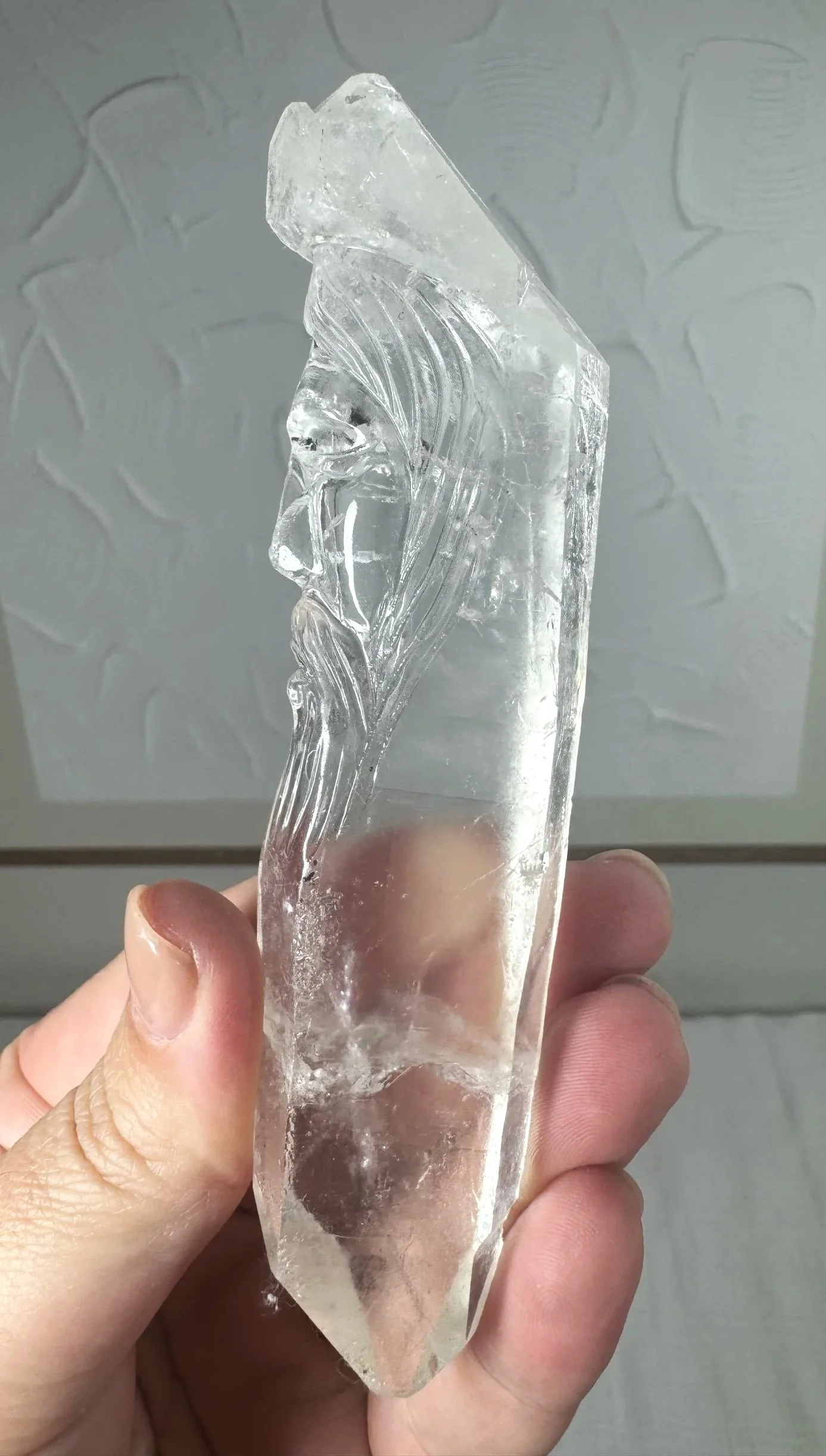 Leandro de Souza Cathedral Quartz Jesus Wand
