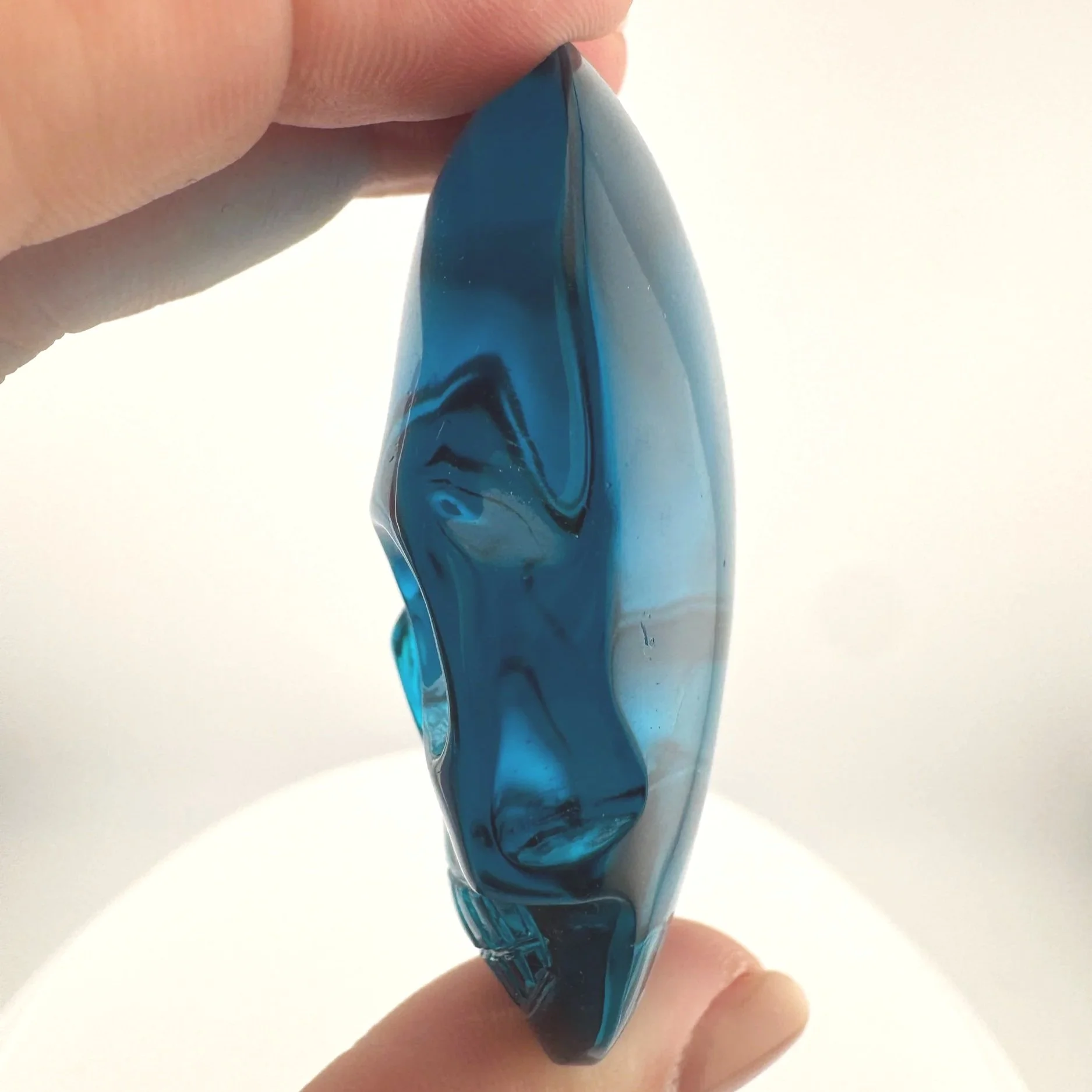 Leandro de Souza Blue Obsidian Magical Child Palm Skull