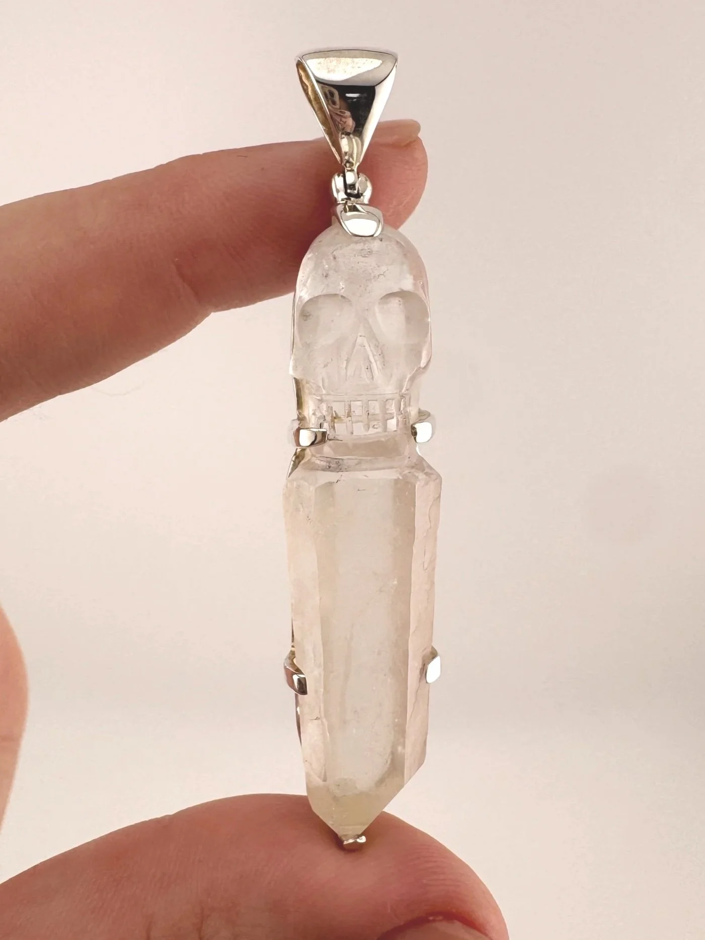 Leandro de Souza Cathedral Quartz Skull Pendant