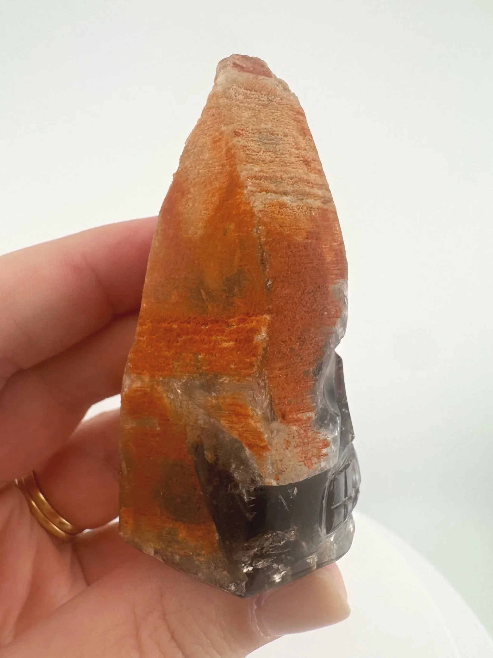 Igor de Souza Morion Tangerine Quartz Shaman Skull