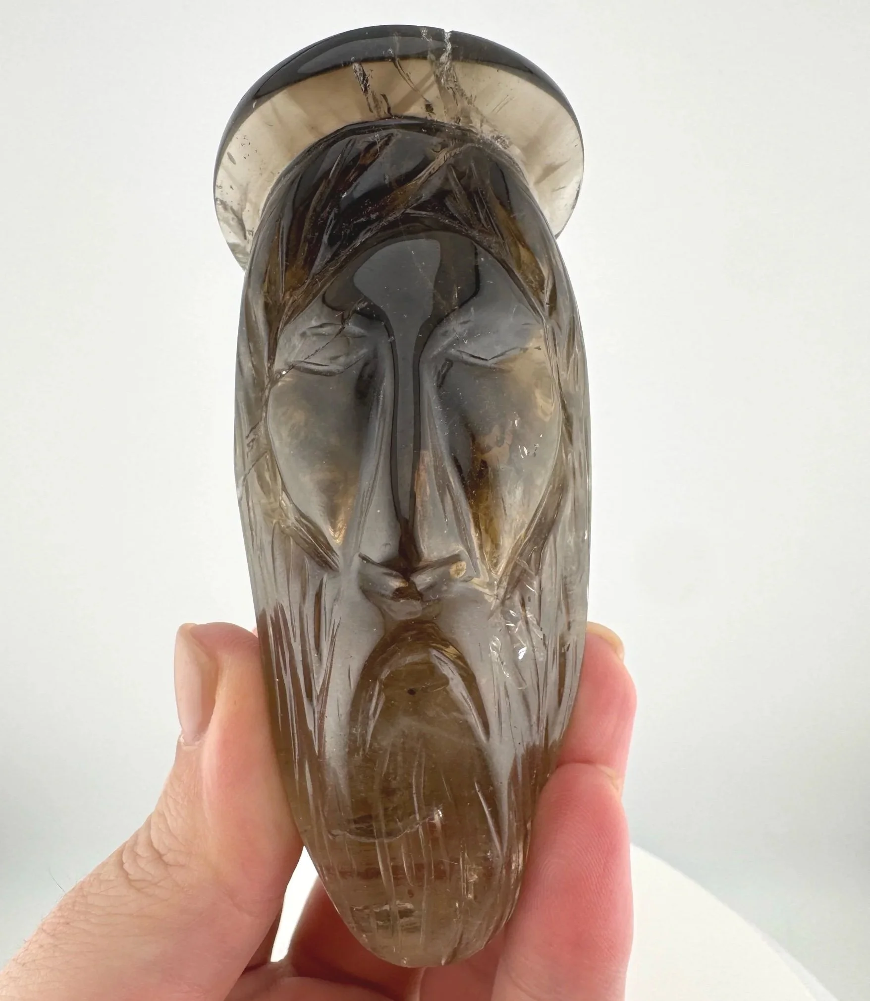 Leandro de Souza Smoky Citrine Jesus Carving