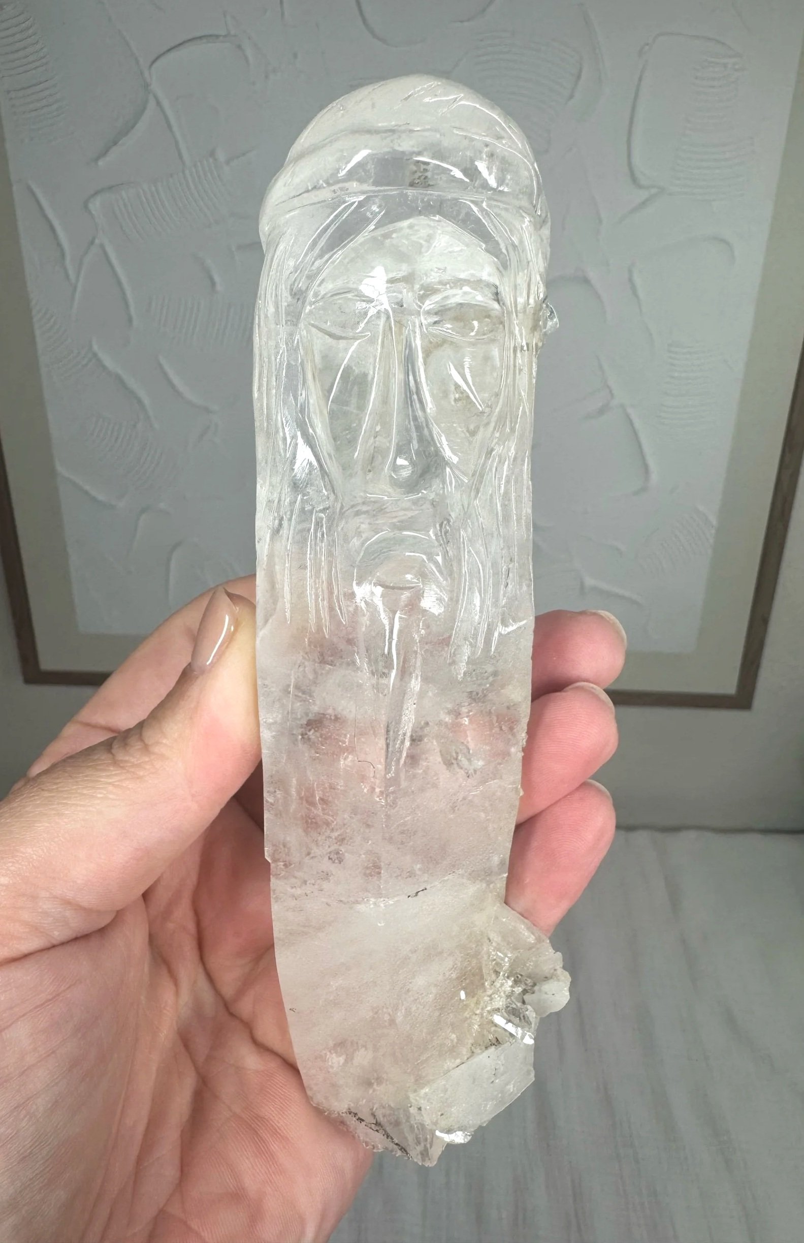 Leandro de Souza Cathedral Quartz Jesus Wand