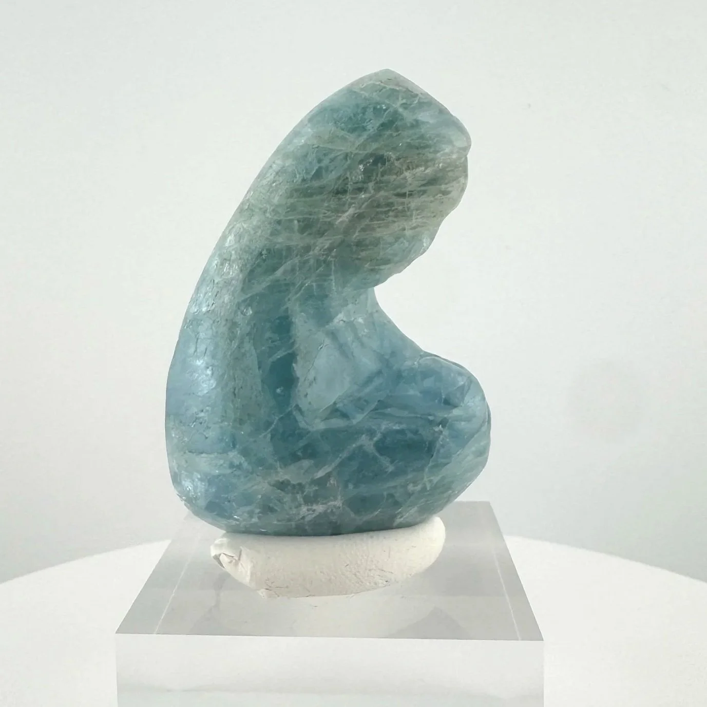 Leandro de Souza Aquamarine Mother Mary holding Baby Jesus Palm