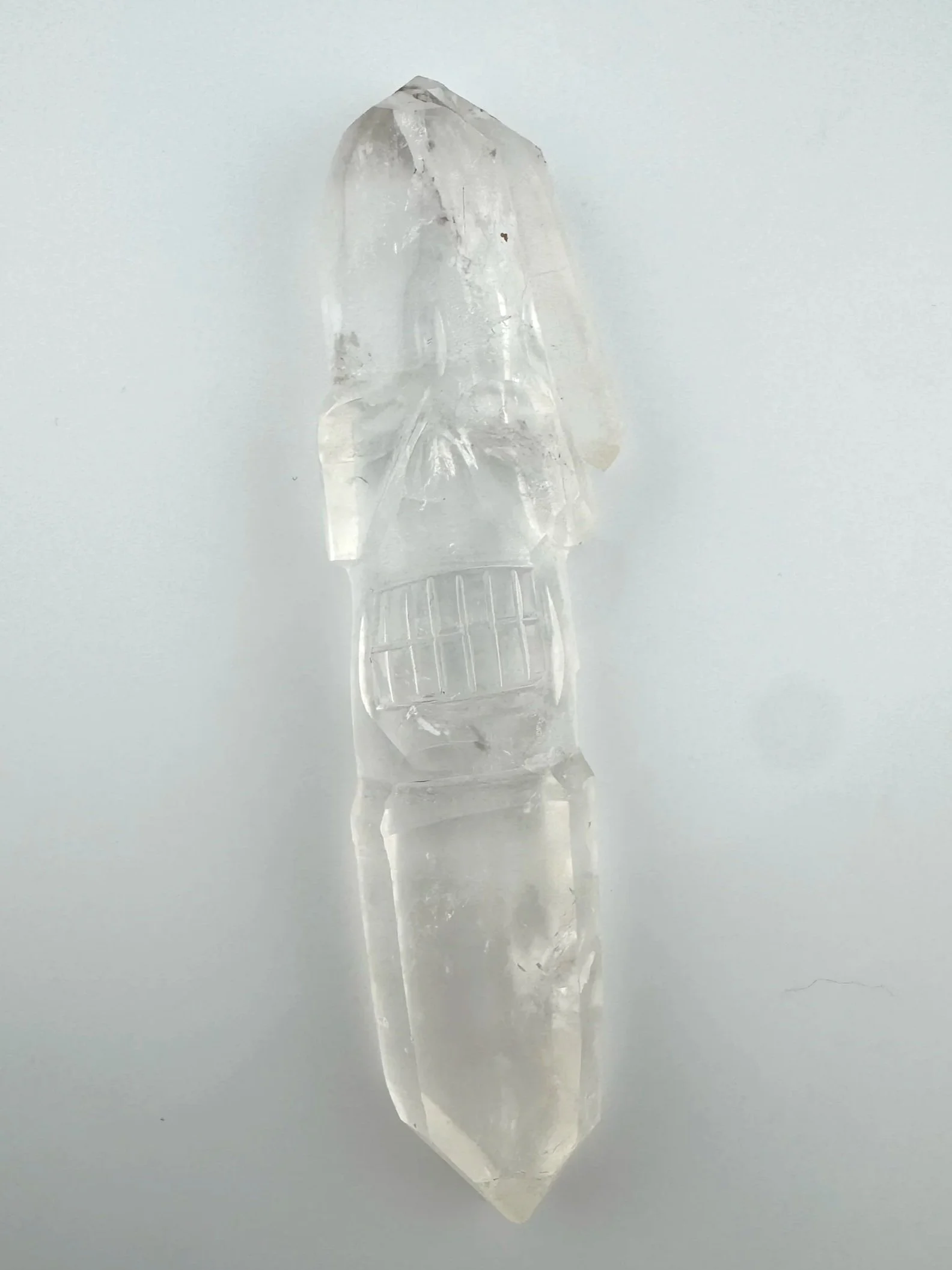 Leandro de Souza Cathedral Quartz Shaman Skull Wand