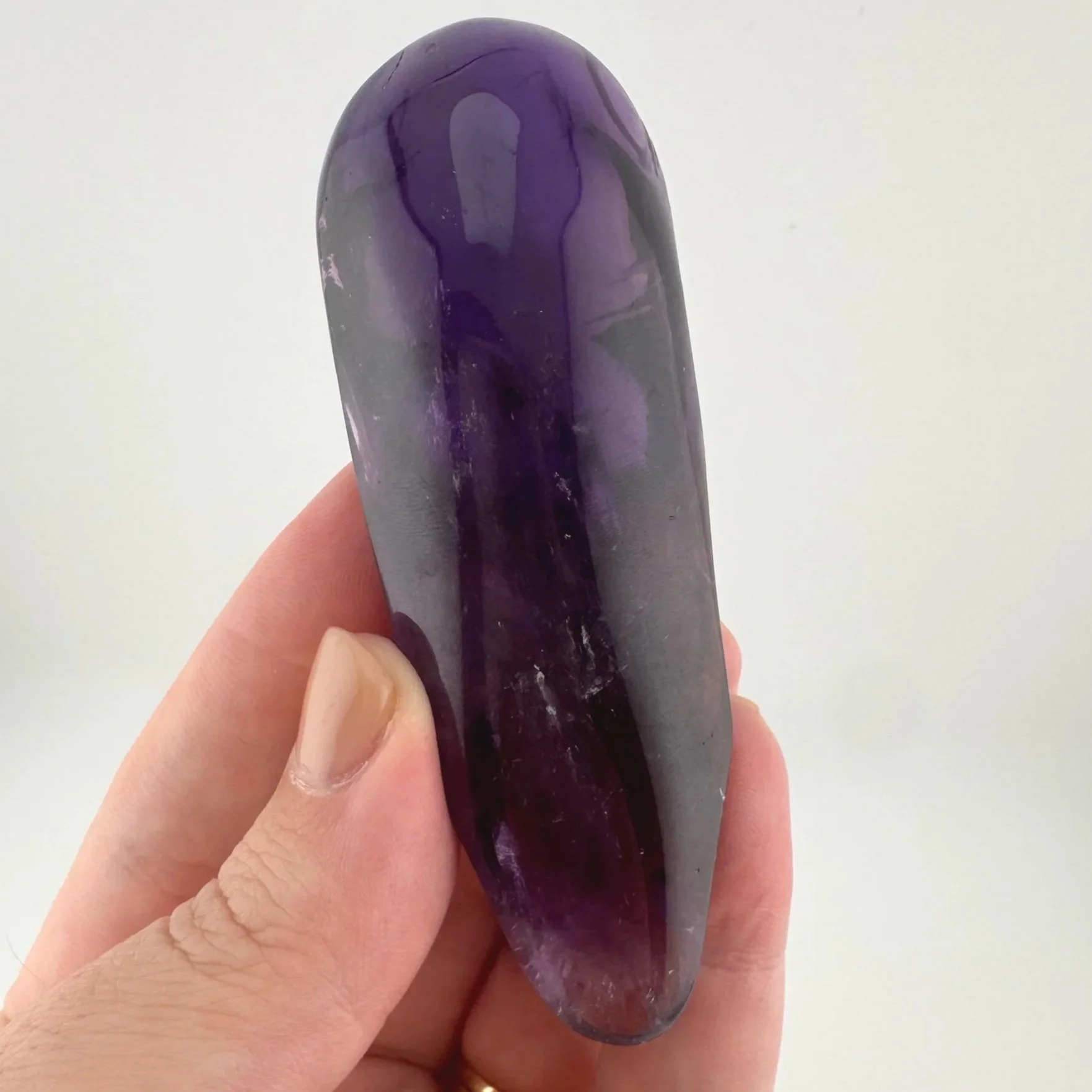 Leandro de Souza Phantom Amethyst with Citrine Jesus Carving