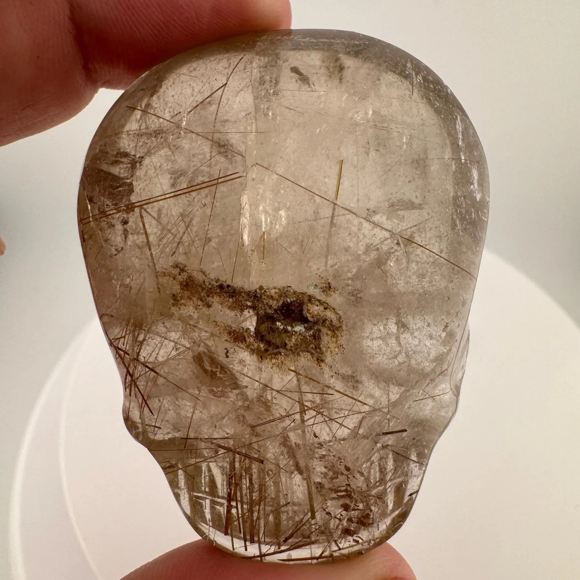Leandro de Souza Red Rutile Magical Child Palm Skull