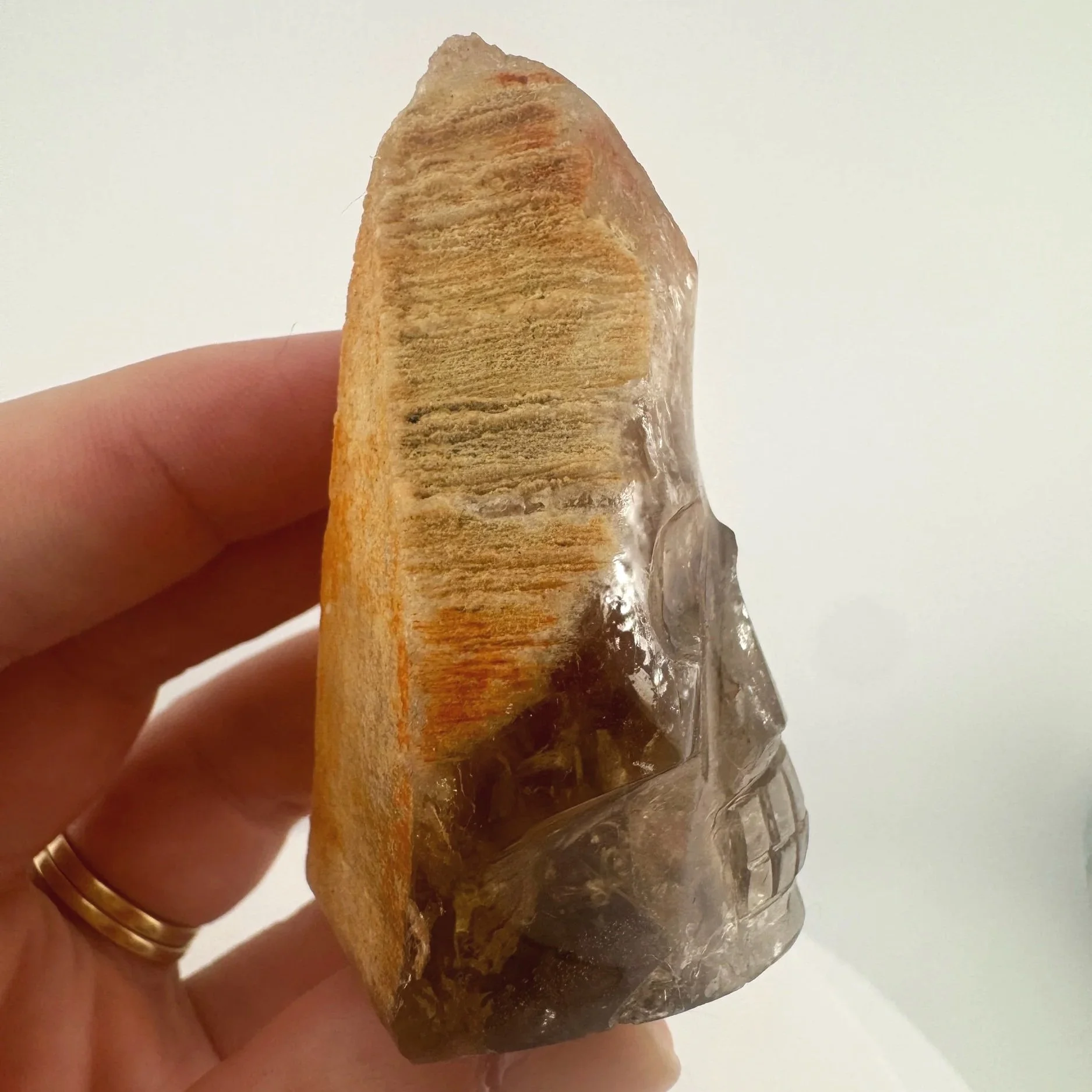 Igor de Souza Morion Tangerine Quartz Shaman Skull