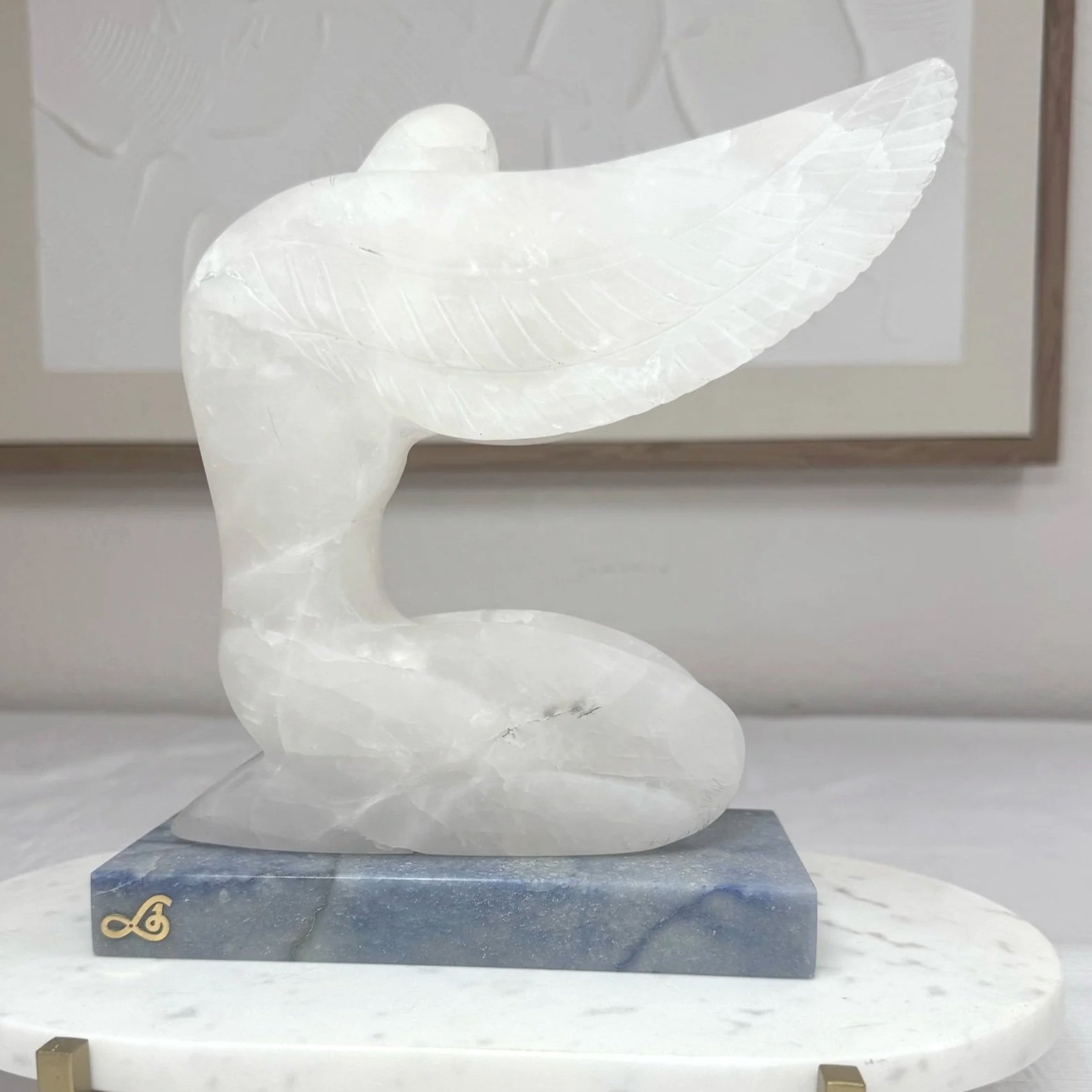 Leandro de Souza Praying Angel Sculpture