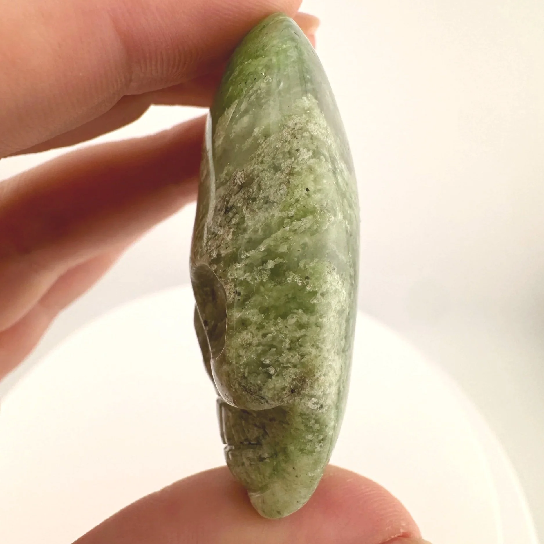 Leandro de Souza Chlorite Chalcedony Magical Child Palm Skull