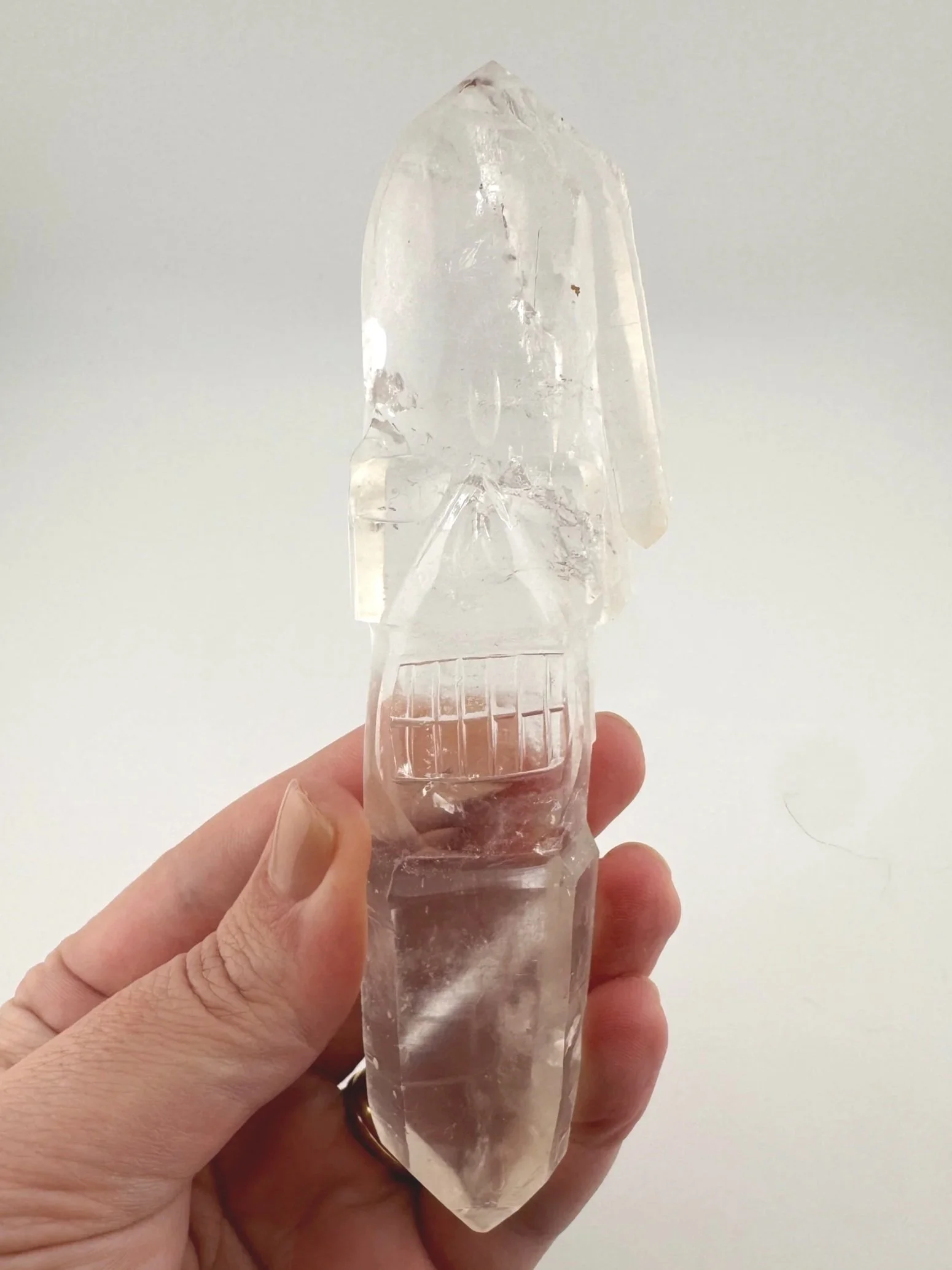 Leandro de Souza Cathedral Quartz Shaman Skull Wand