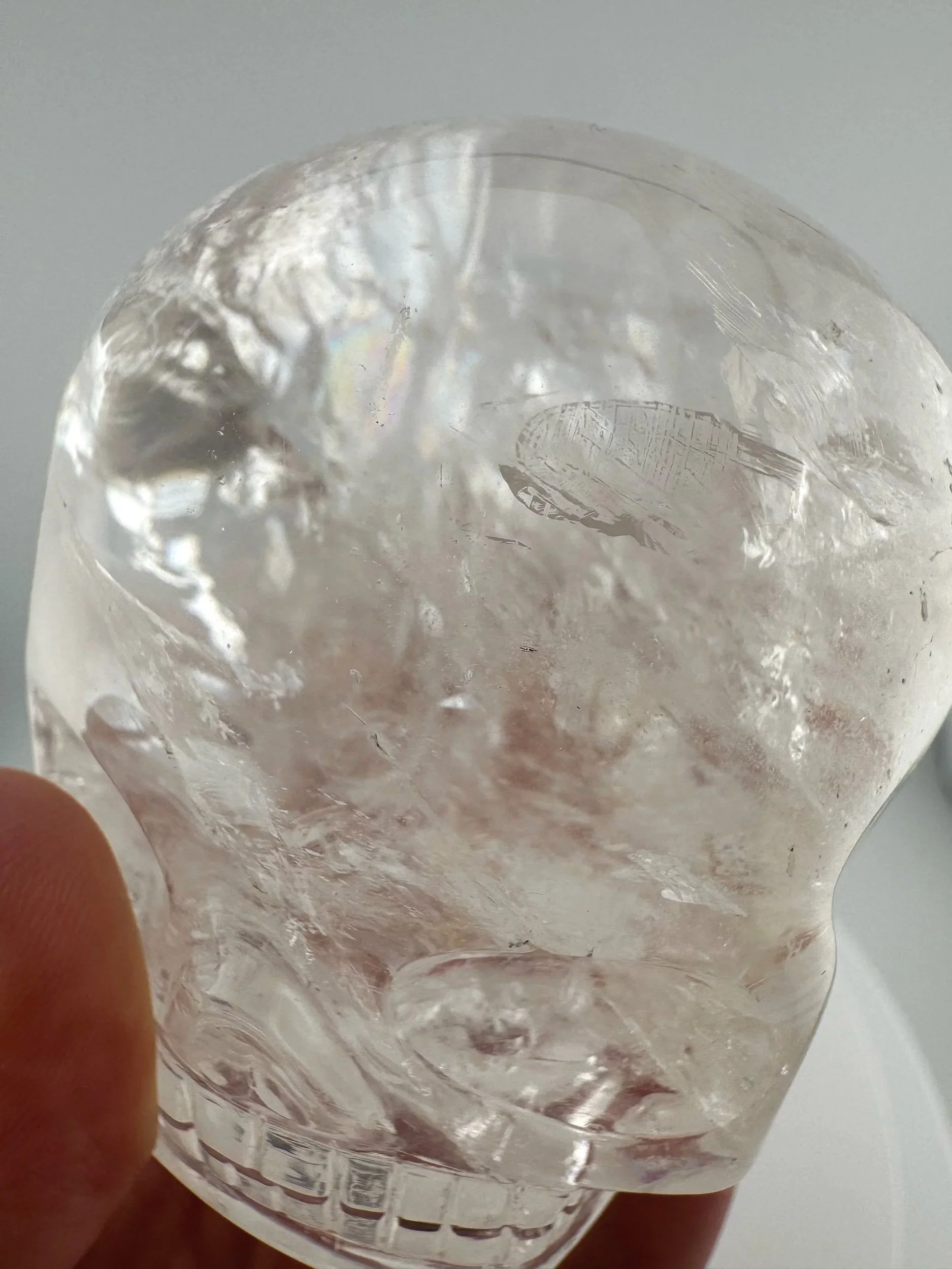 Sirius Quartz Magical Child Skull carved by Leandro de Souza