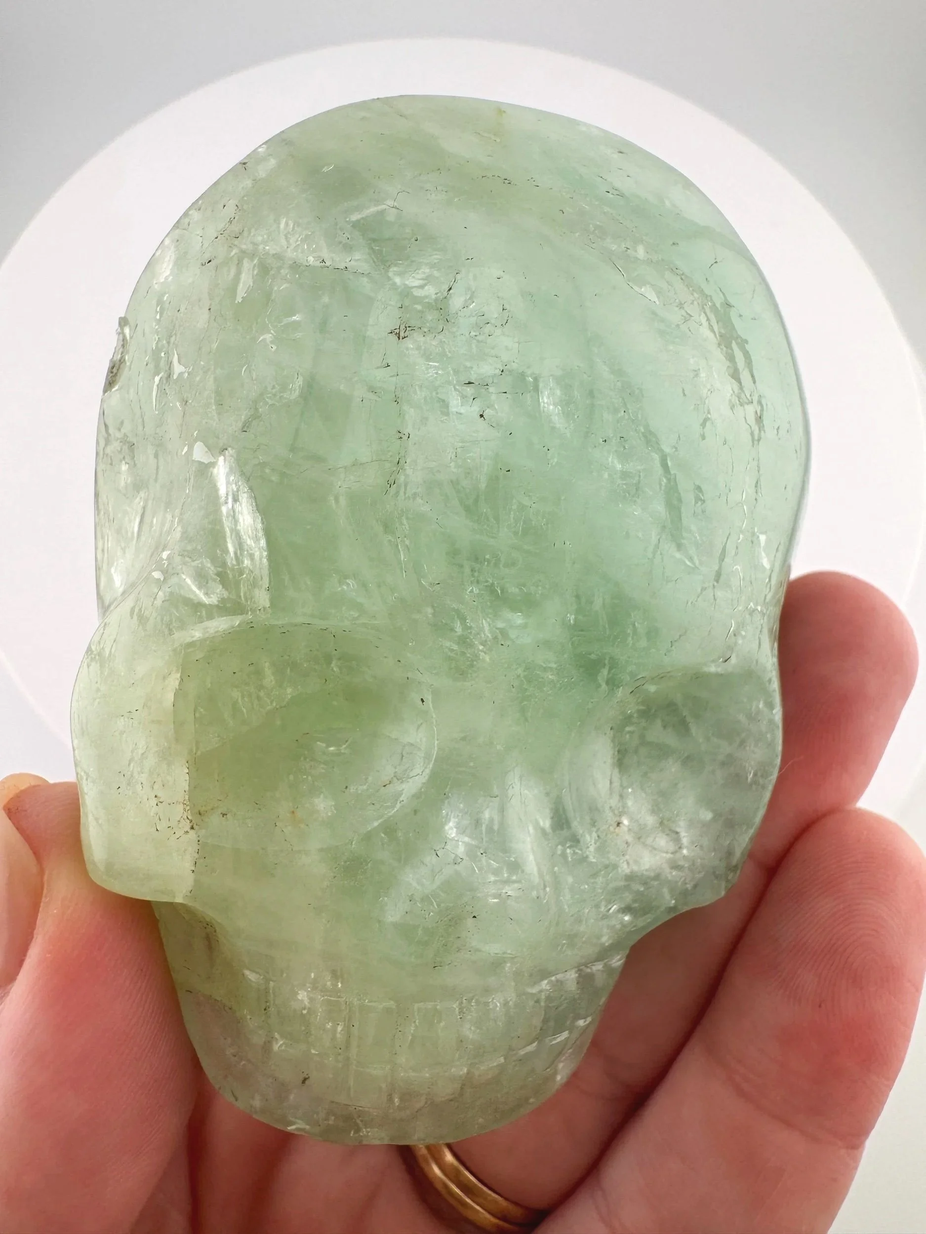 Leandro de Souza Aquamarine with Heliodor Magical Child Palm Skull