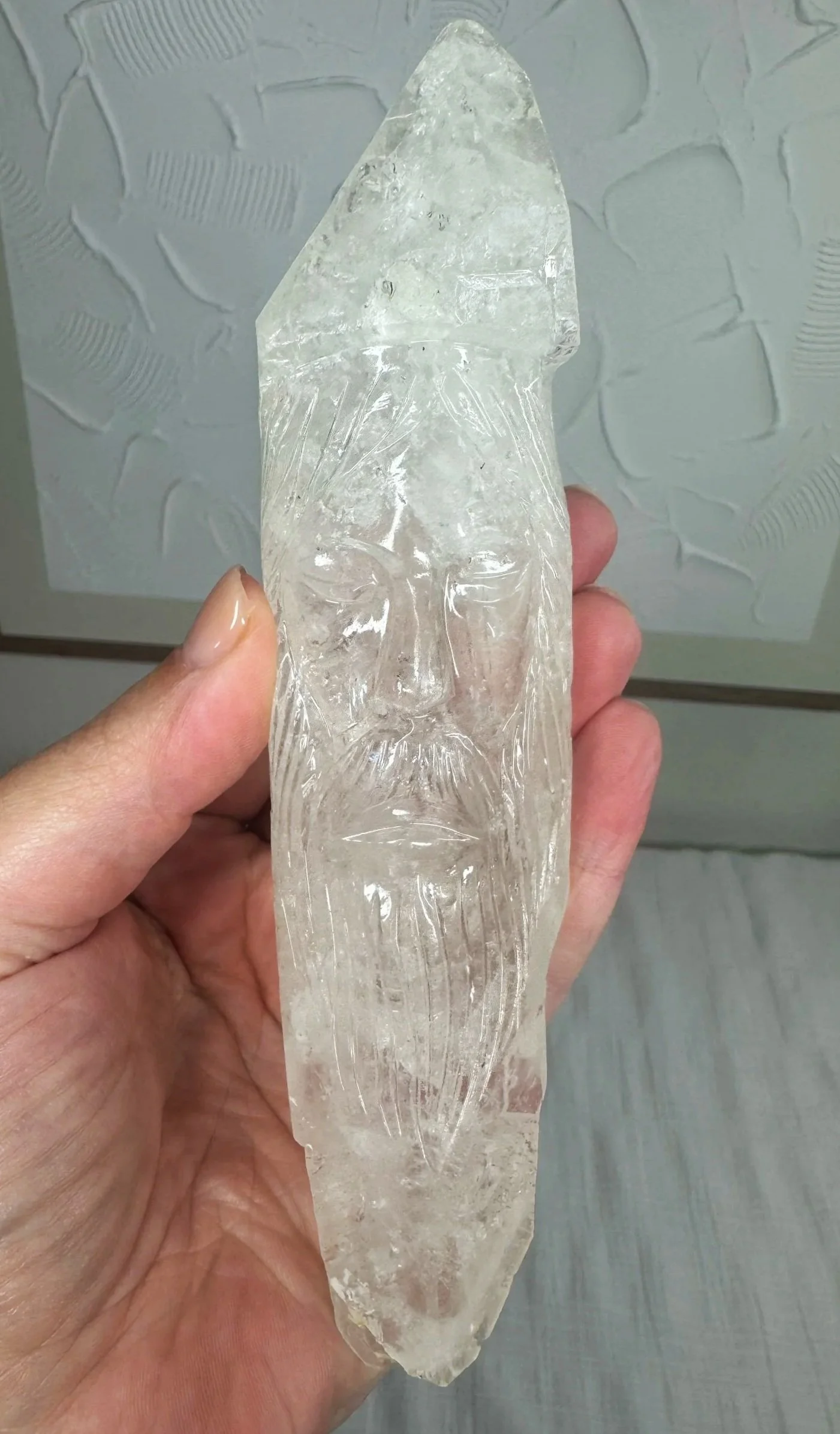 Leandro de Souza Cathedral Quartz Jesus Wand