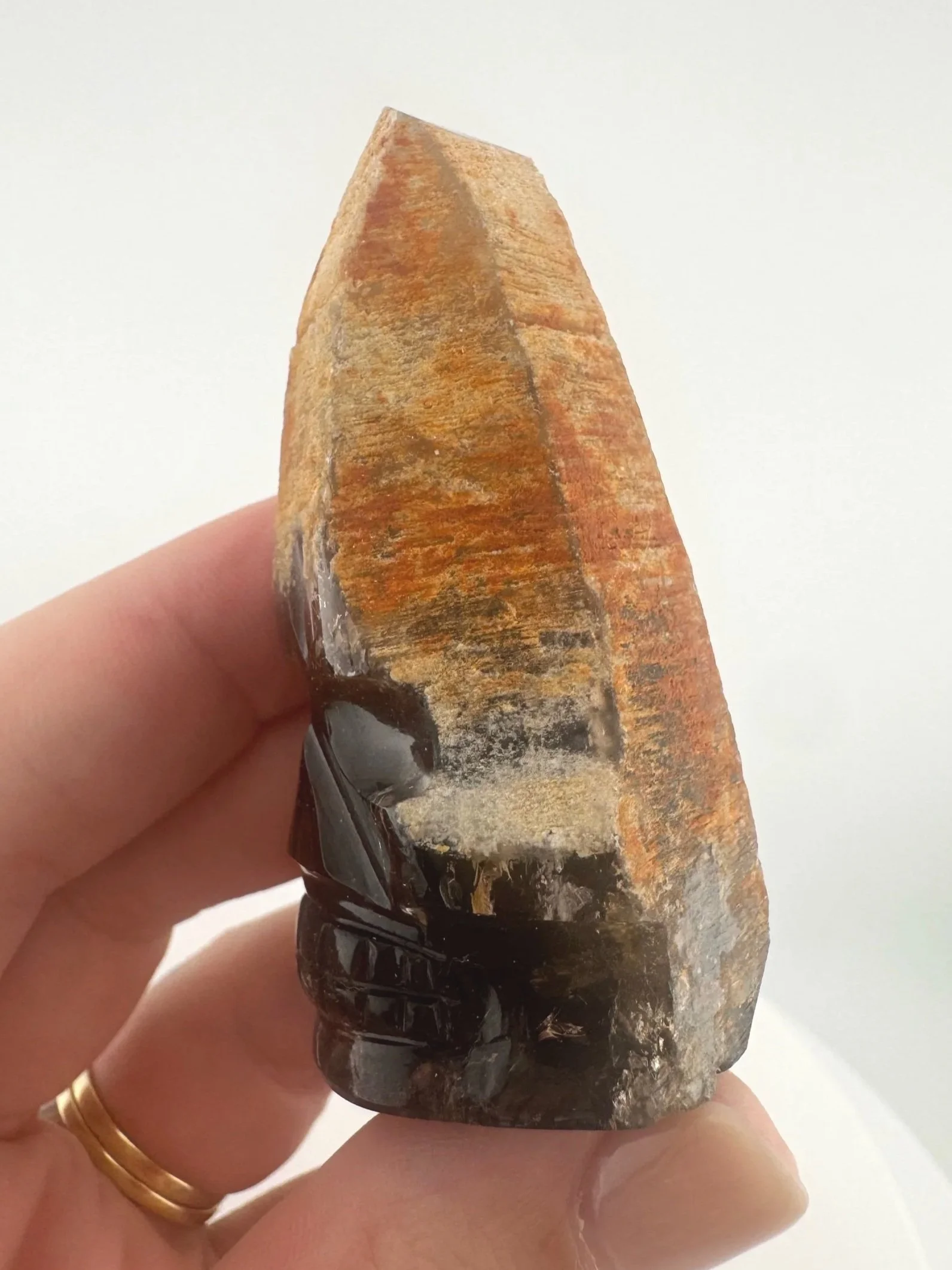 Igor de Souza Morion Tangerine Quartz Shaman Skull