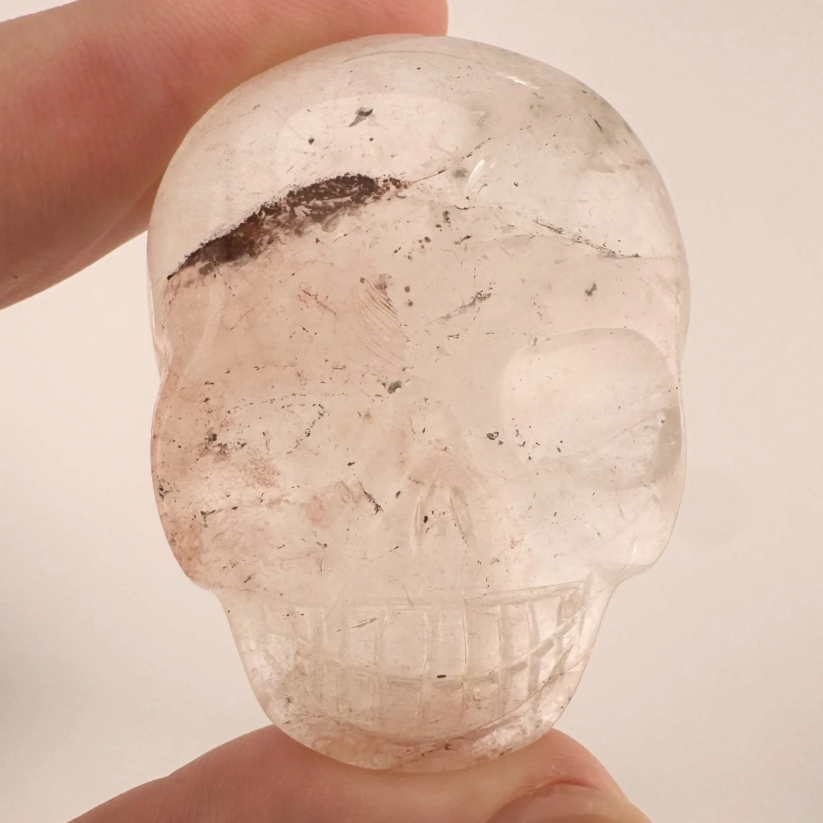Leandro de Souza Hematite in Quartz Magical Child Palm Skull