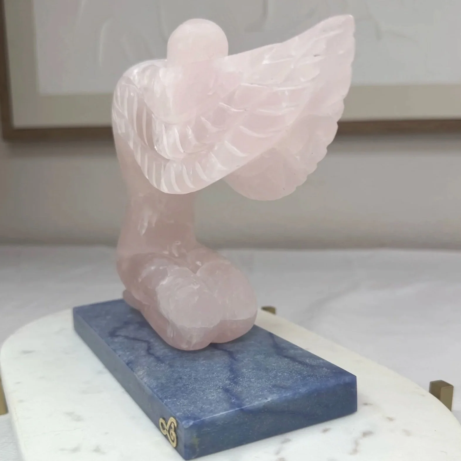 Leandro de Souza Praying Angel Sculpture