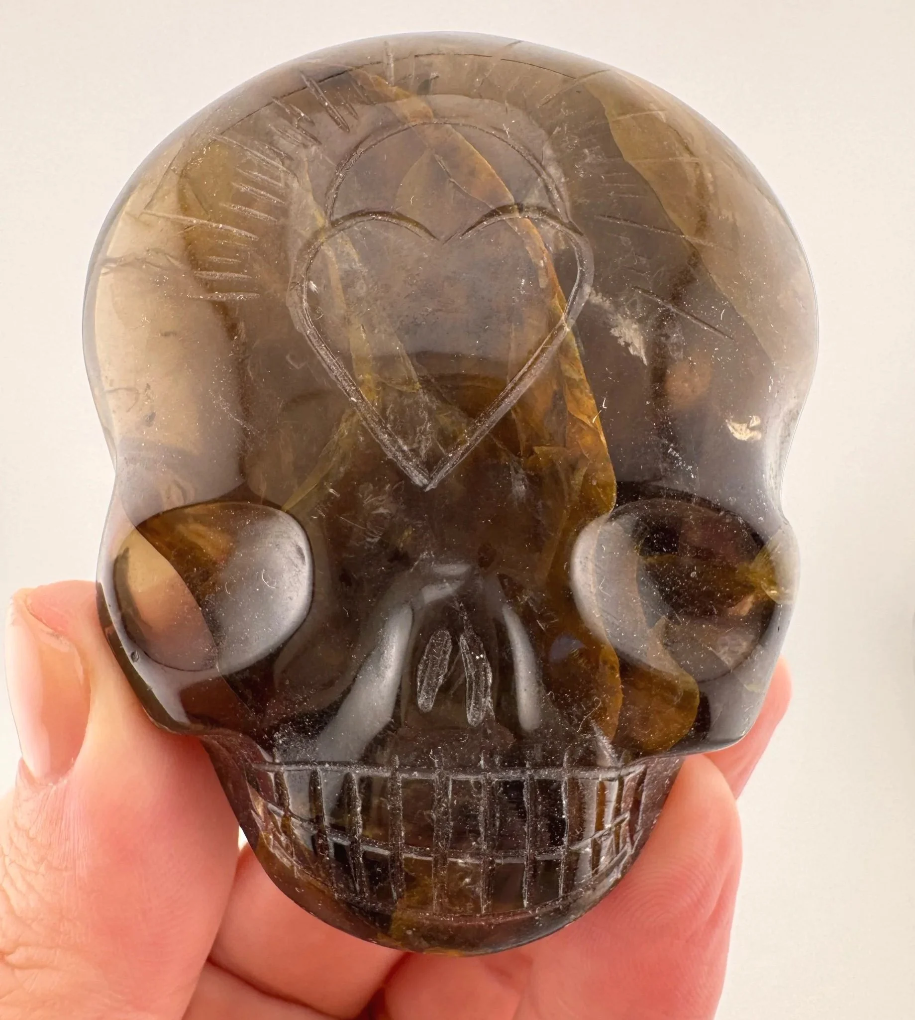 Leandro de Souza Smoky Golden Healer Palm Skull